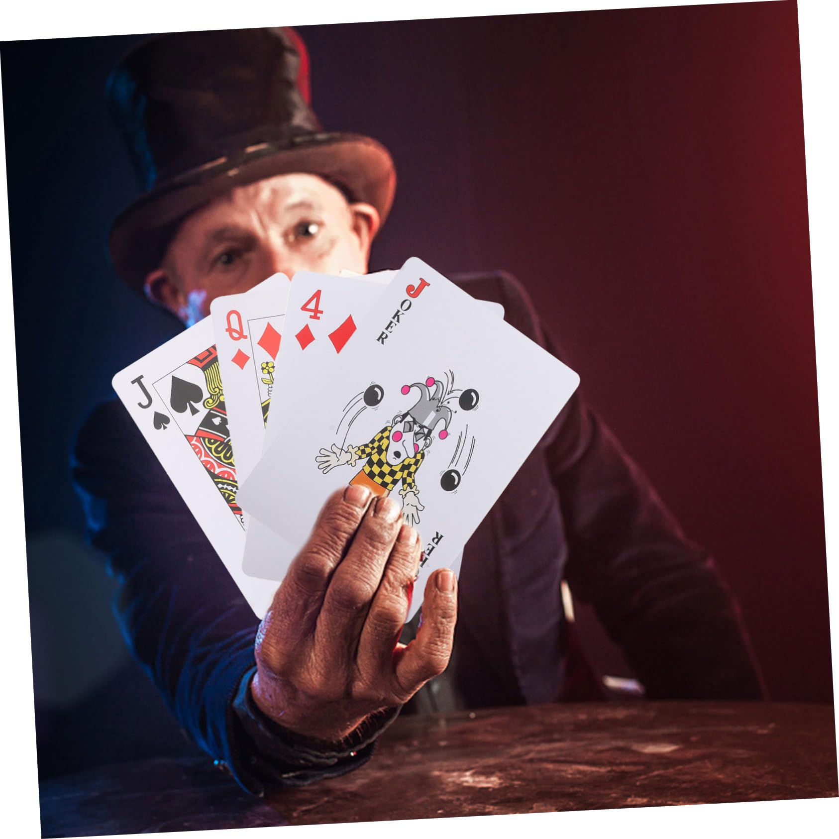 1set Carte Da Gioco Oversize Per Feste Carte Da Poker Giganti Per Giochi Di Società e Divertimento Familiare e Conservare