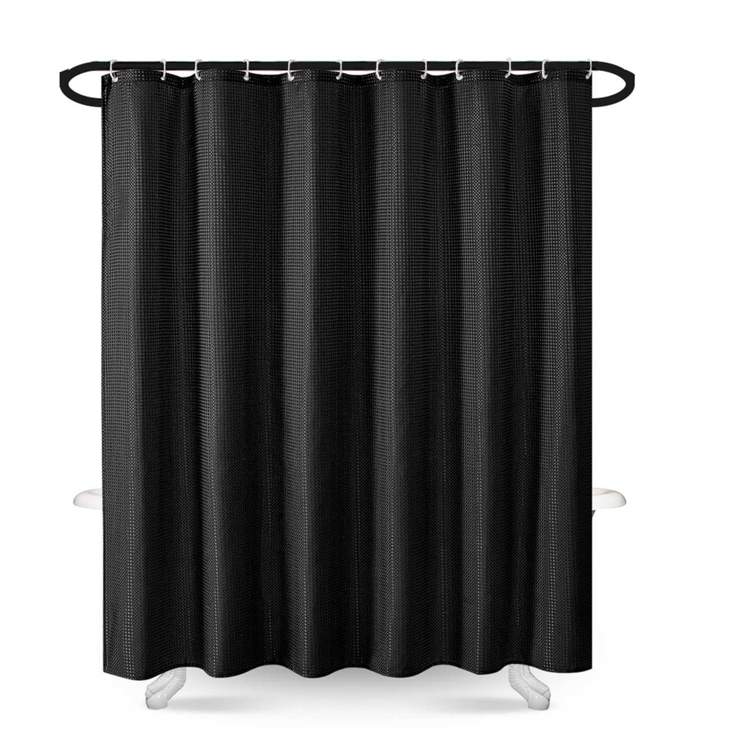 goodbath Extra Long Shower Curtain 180x214cm, Waffle Weaves Bath Curtains โ image 1