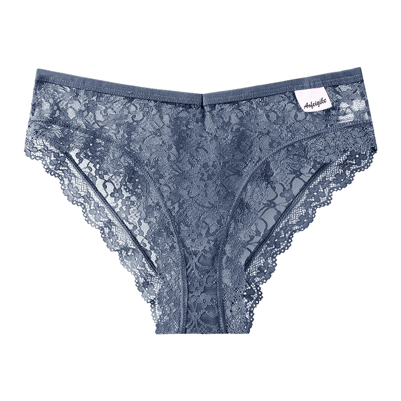Sexy Hipster Panties for Women Lace Mesh Mid Rise Seamless Bikini Briefs Ladies Lace Thongs Womens Cheeky Underwear