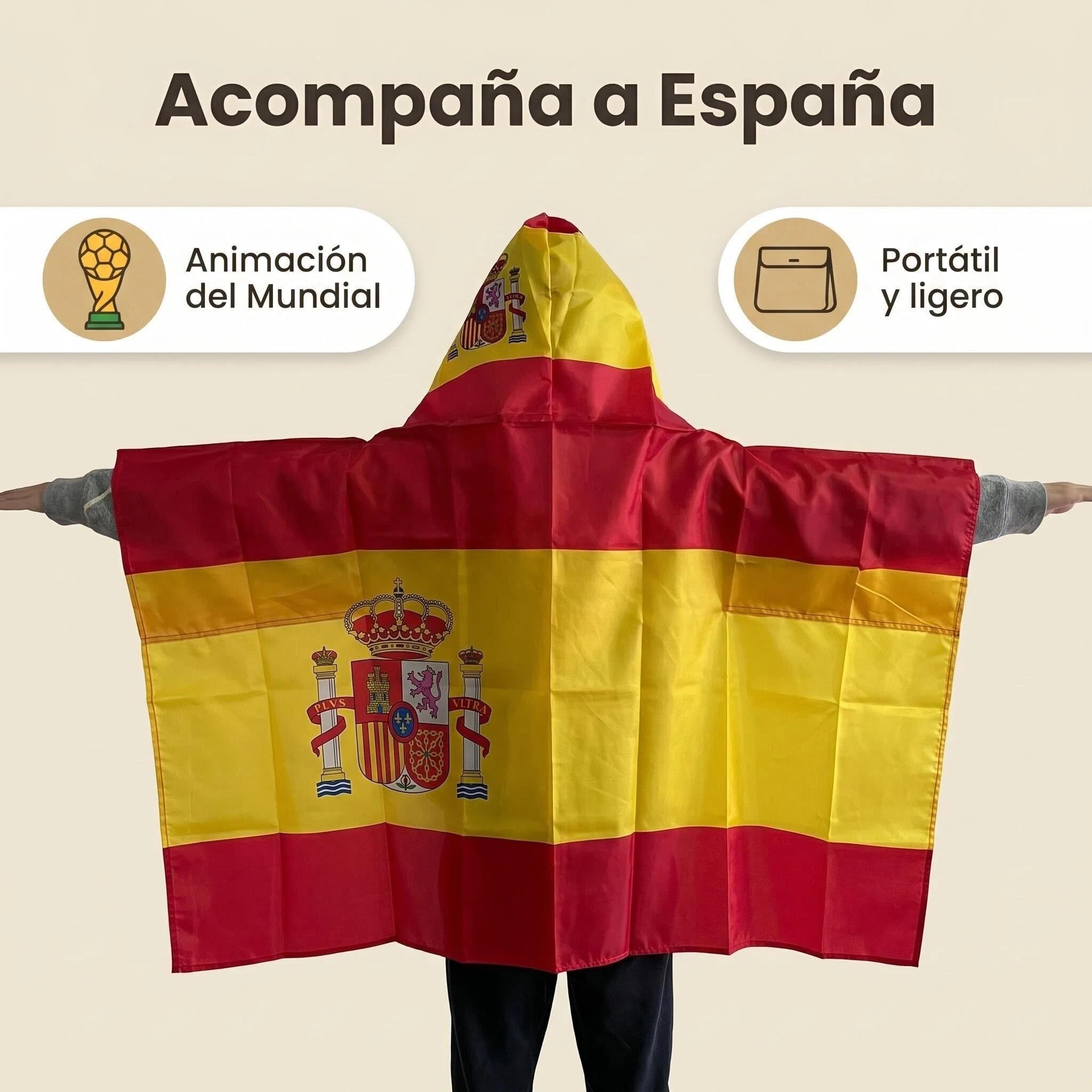 Drapeau de l'Espagne - 140 x 80 cm - Avec manches - Article de fan de l'Espagne - Coupe du monde 2026-100% polyester (Espagne)