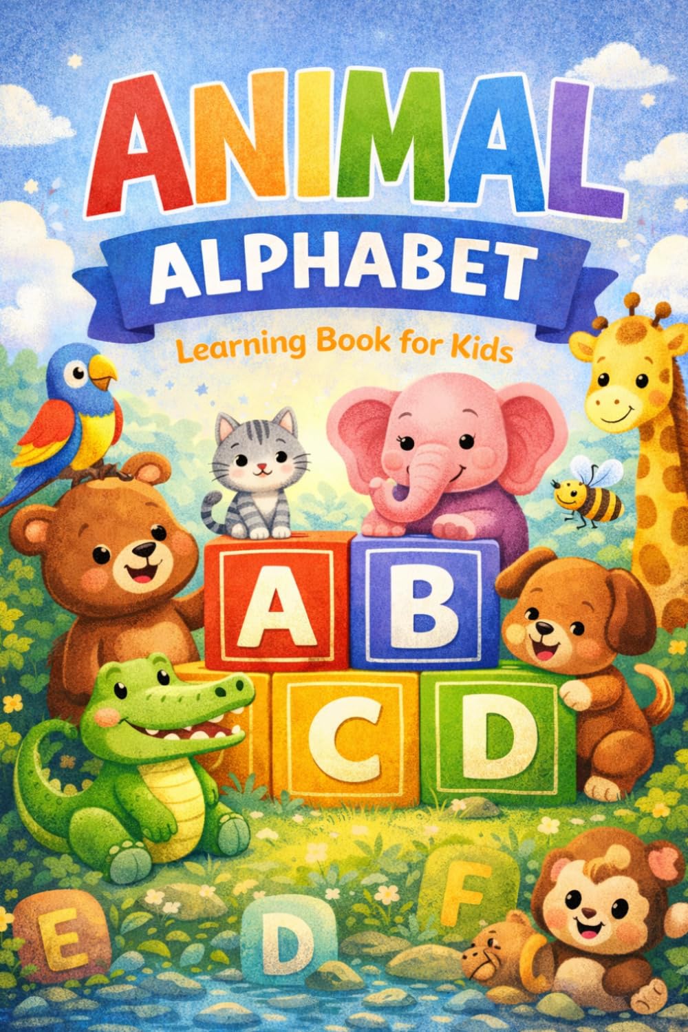 Animal Alphabet Learning and Coloring Book