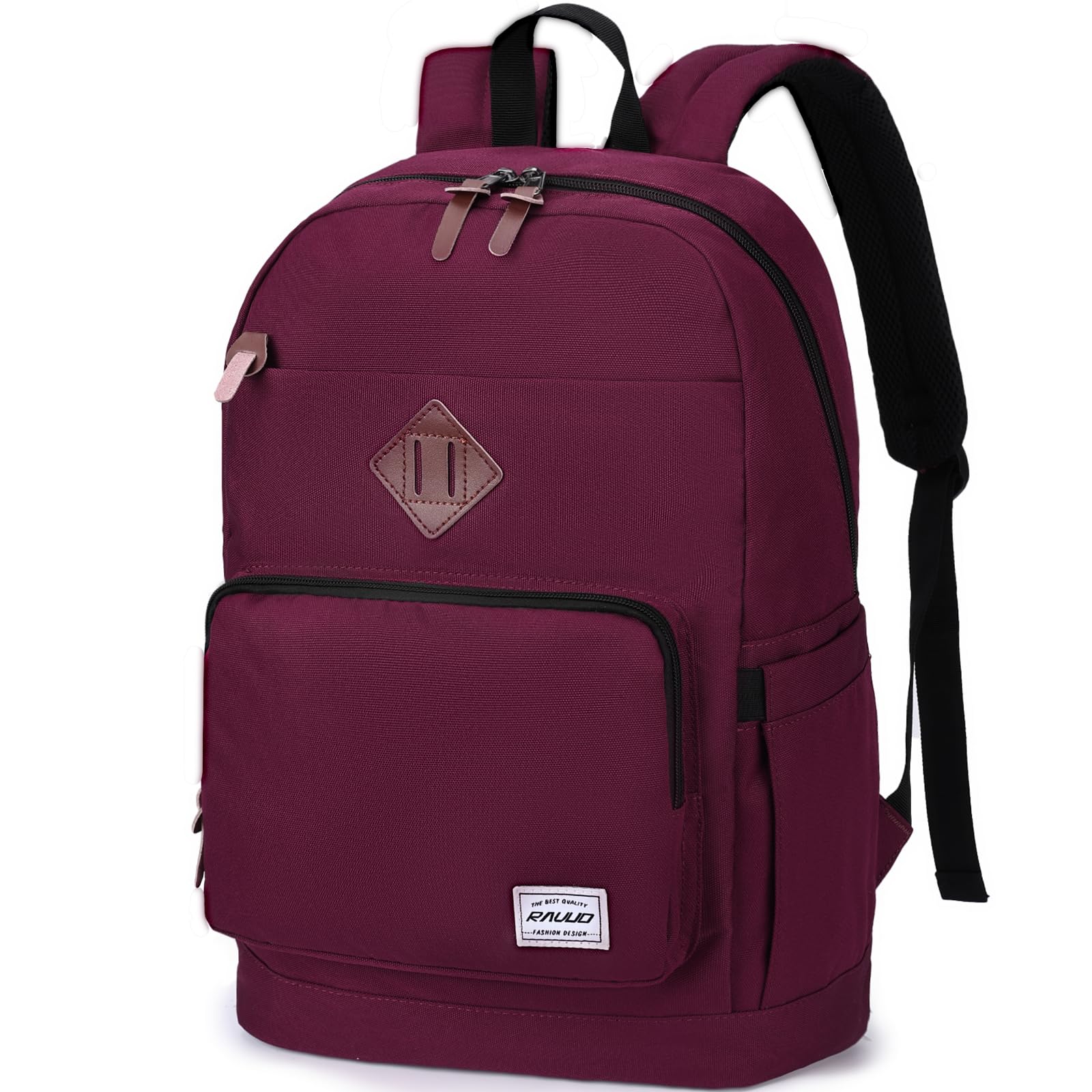 RAVUO School Backpack for Men Women, Water Resistant 15.6 inch Laptop Bag College Bookbag Casual Daypack Travel Rucksack