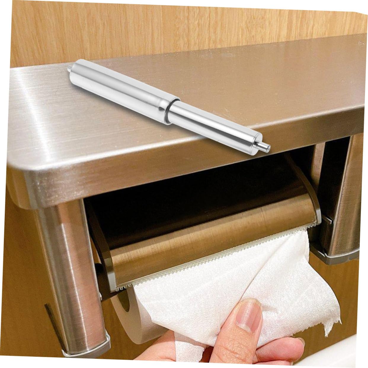 Set 4 Pezzi Portarotolo di Carta Igienica Rullo di Ricambio Retrattile in Pp Facile da Usare, Accessori per Bagno per Case e Hotel