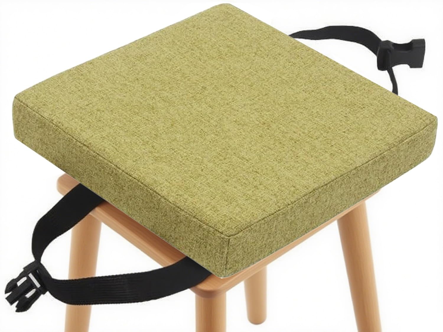 RTSFKFS Bar Stool Pad Square 12 13 14 15 16 17 18 19 20, Super Soft Chair Seat Cushion with Ties Linen Removeble Cover Zipper for Kitchen Barstool office dinning Room(Color6,48x48x3cm)