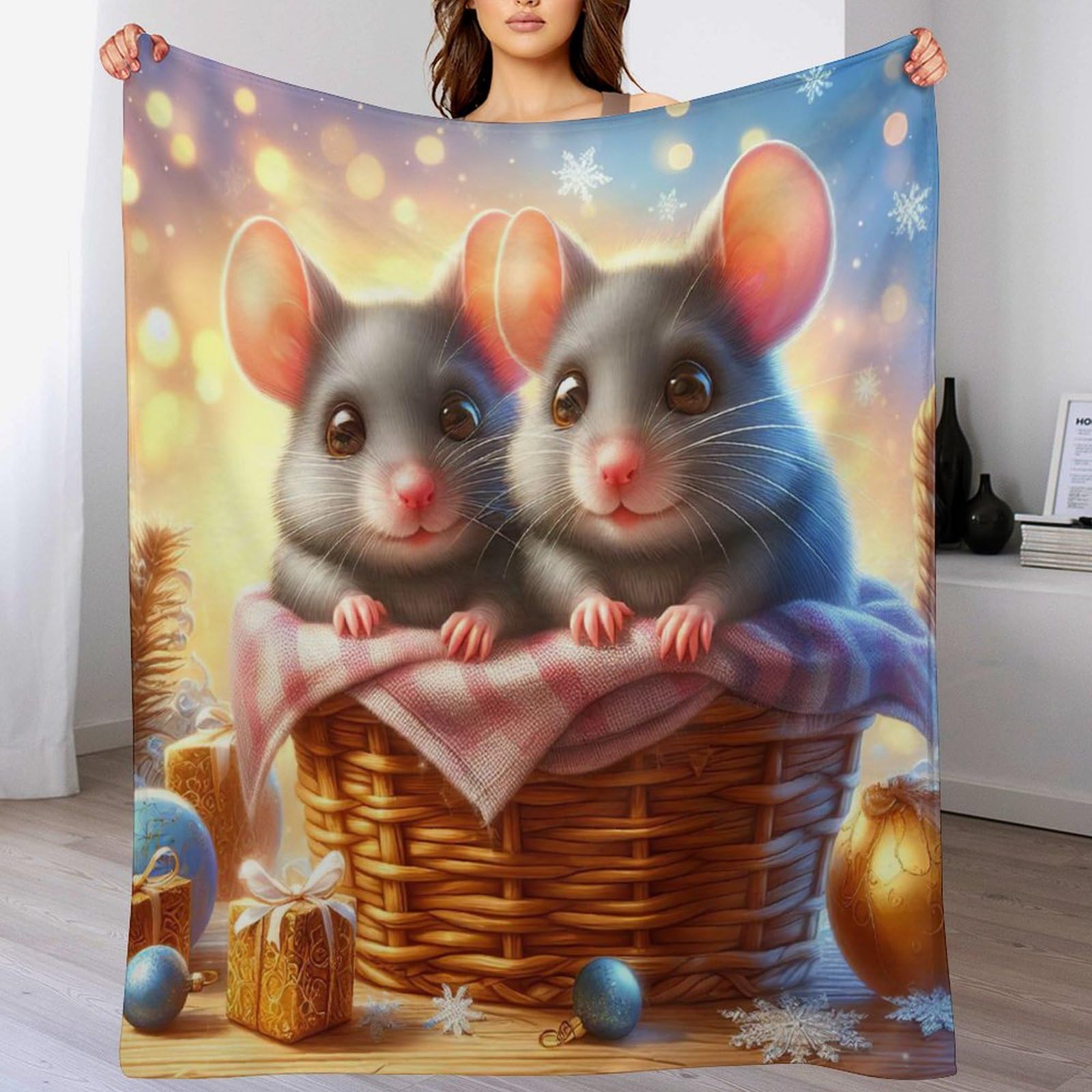 Manta de forro polar de franela suave cálida animales sofá 130x180cm