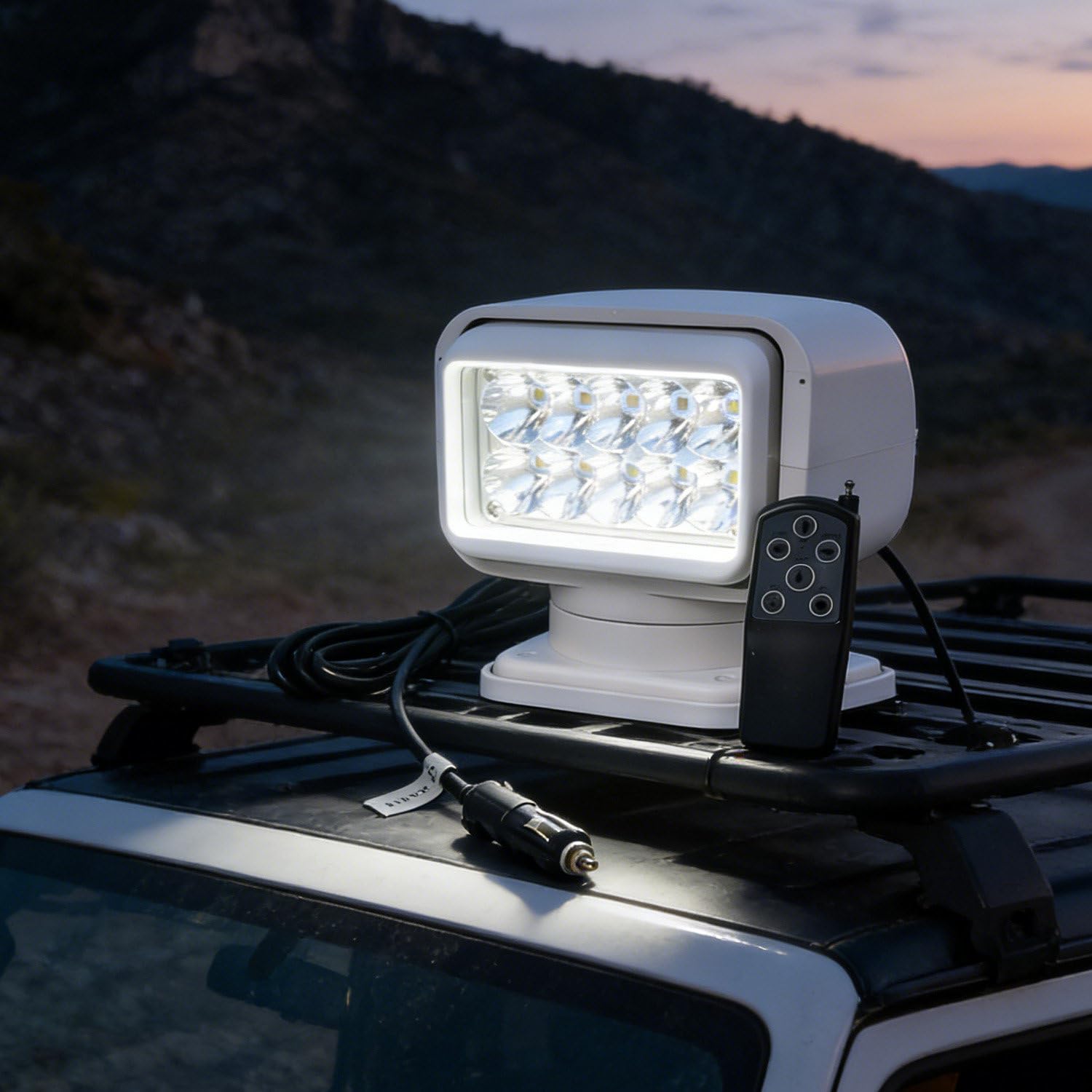 CelyToe Magnetic LED Spotlight, for Boat SUV UTV Pickup Tractor Van White