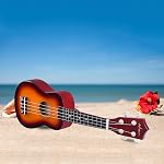 Ukulélé Soprano ADM pour Débutants 21 pouces en Bois Hawaïen Kit pour Enfants Adultes Étudiants Starter Pack Professionnel avec Cours Gratuits, Sac de Gig, Sangle, Accordeur, Médiator, Coucher de Soleil