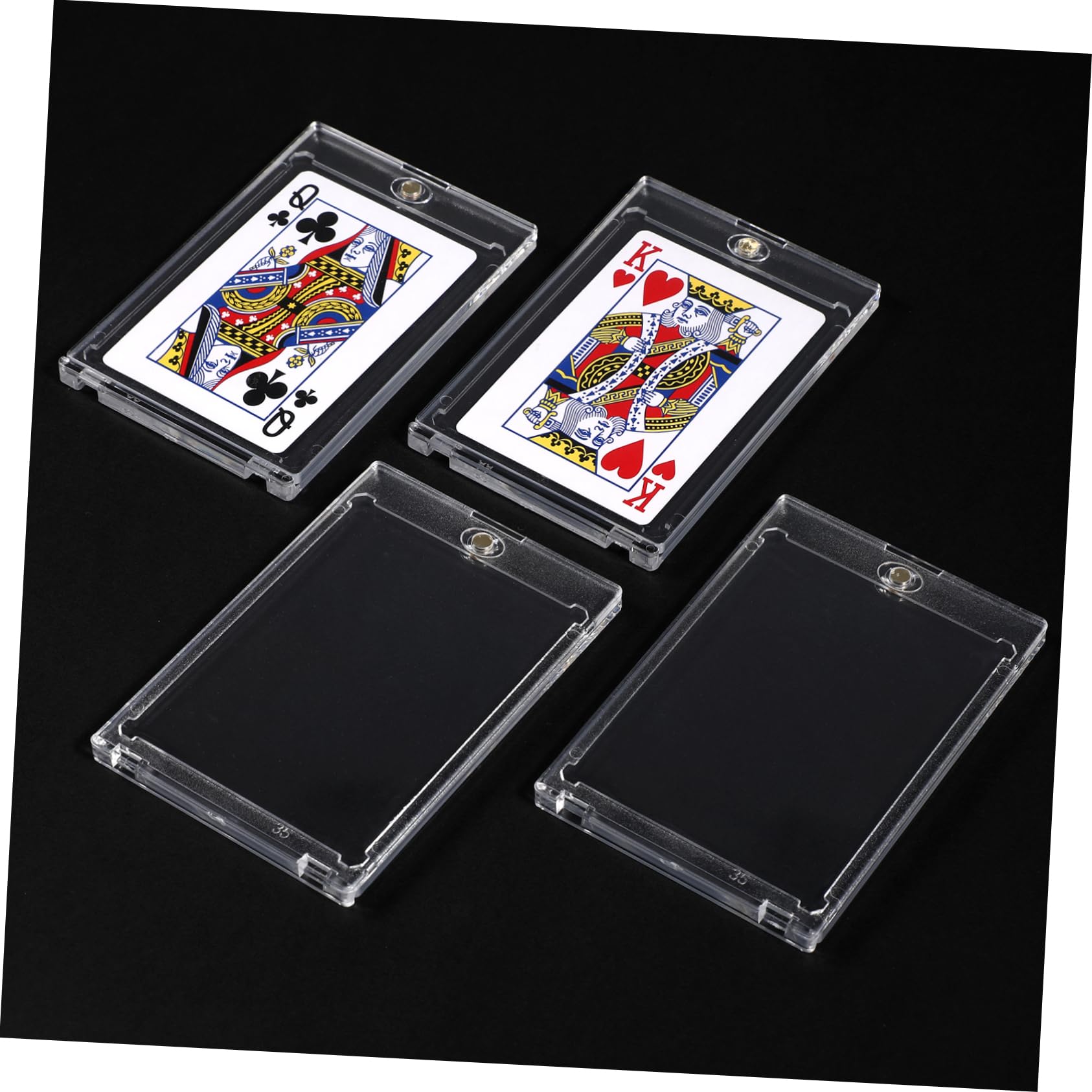 COHEALI 30pezzi Porta Carte Magnetico Trasparente Custodia Per Carte Da Gioco Custodie Protettive Per Collezione Di Da Baseball e Figurine Sportive