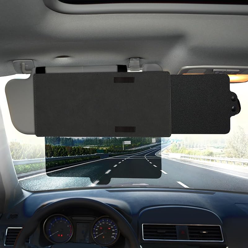 Extensor de Para-Sol Automotivo Kutyun com Lente Polarizada, Proteção Antirreflexo e Aba Lateral
