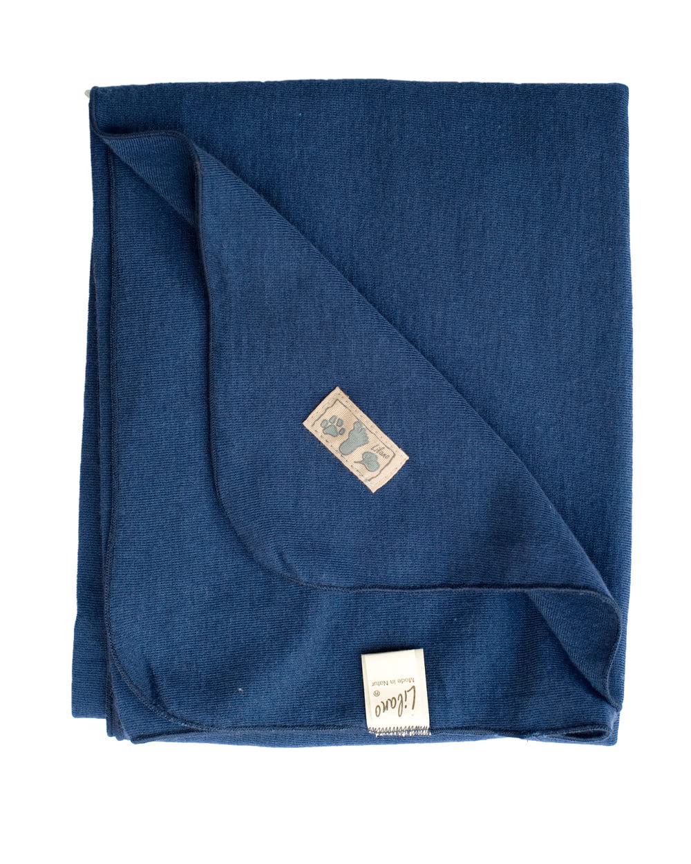 Lilano, Leichte Merino/Seide Babydecke, 70% Wolle (KBA), 30% Seide, 210 Gr./m² (Marine)