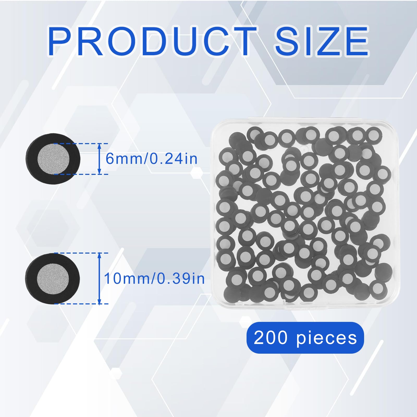 200uds Puntos Seguimiento Magnéticos para Escáner 3D, Puntos Referencia Reflectantes 6mm Diámetro Interior 10mm Diámetro Exterior Dianas Posicionamiento para Escaneo 3D Mejora Precisión