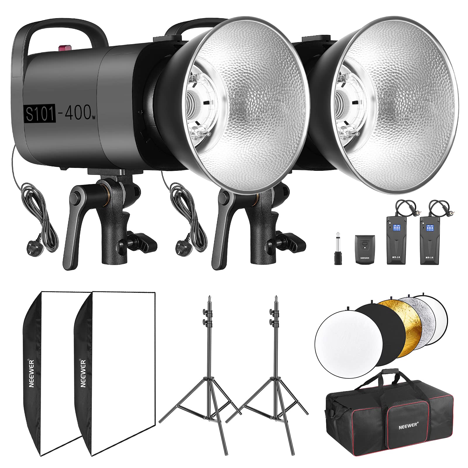 Buy Neewer 800W Photo Studio Strobe Flash and Softbox Lighting Kit (2
