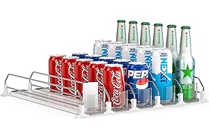 5-Row Fridge Drink Holder - Space-Saving Beverage Organizer for Refrigerators