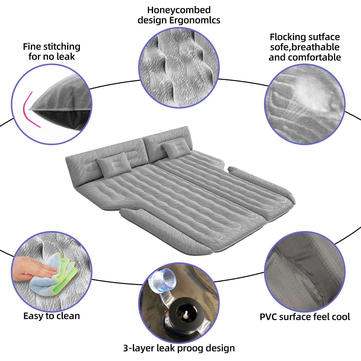 Buy SUV Air Mattress Umbrauto Car Air Mattress 2022 Upgraded Flocking