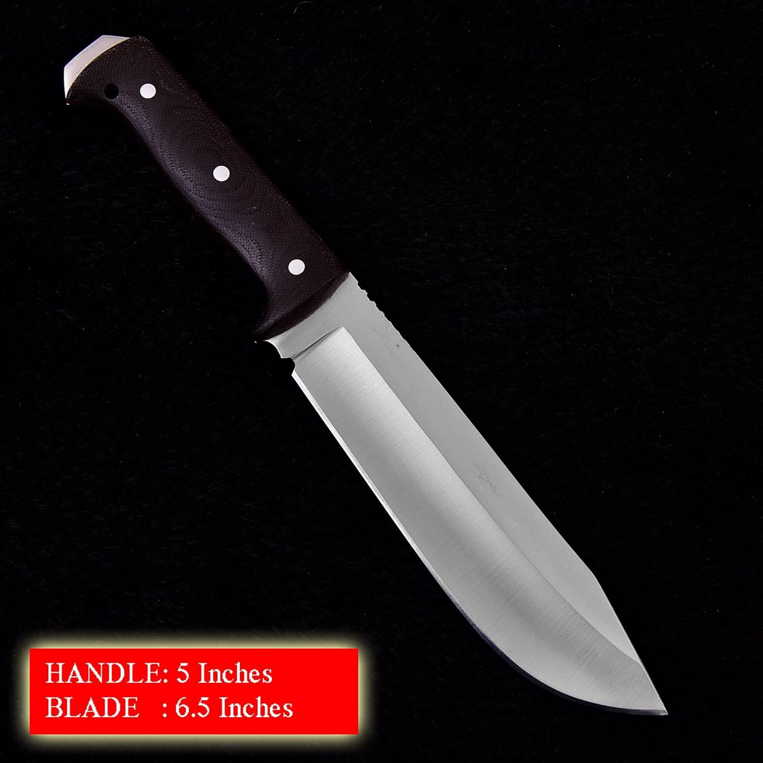 Bushcraft Knife with Sheath,11.5 inch Fixed-Blade, Handmade Outdoor Full Tang Knives, Camping Knives, Hunting Knives, Survival Tactical Camp Knives, Made of D2 Steel (BROWN)