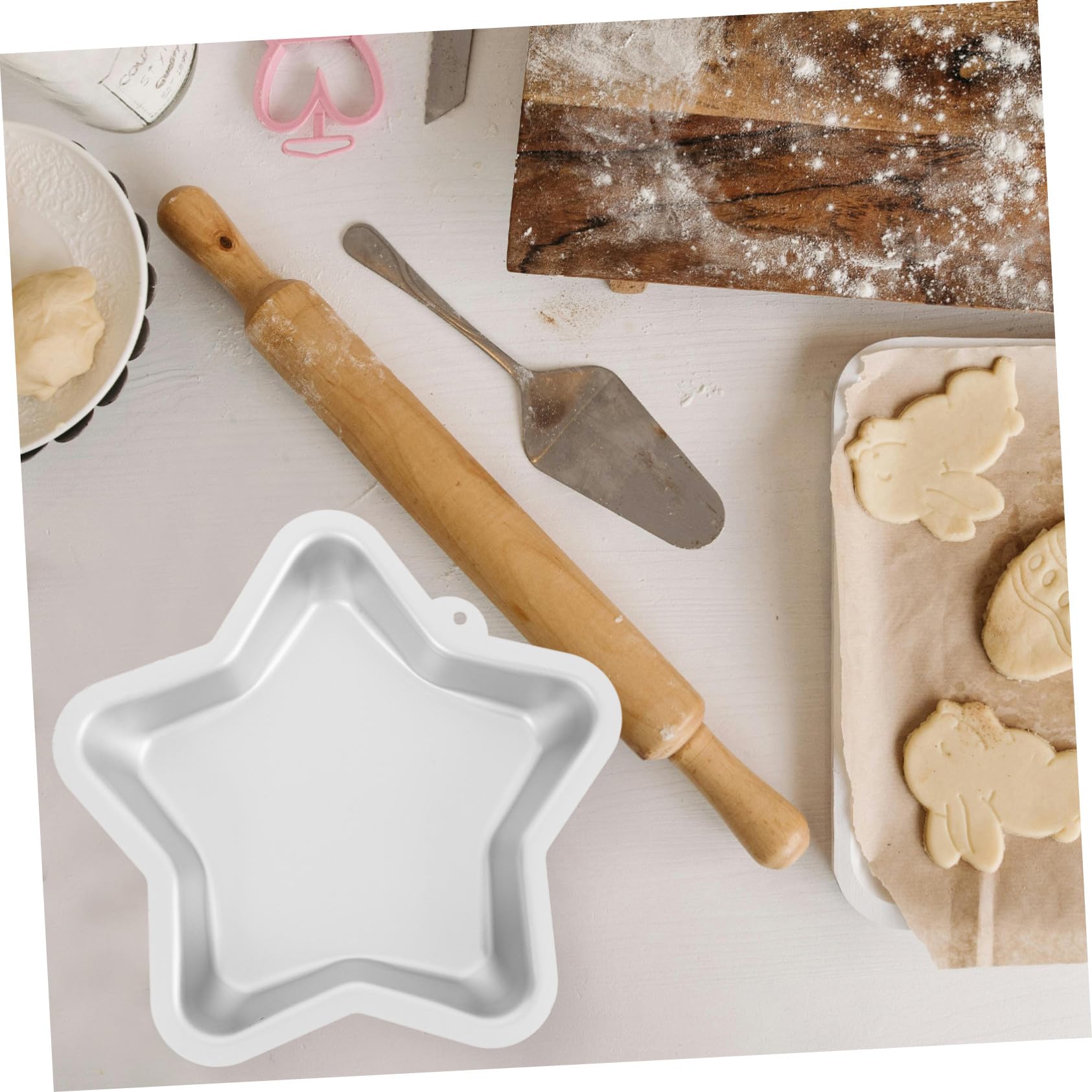 2 Pièces Moule à Gâteau Étoile Moule de Cuisson Alliage Aluminium Antiadhésif à Branches pour Gâteau Cupcake Dessert pour Cuisine et Pâtisserie