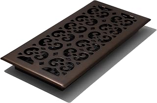 Decor Grates SPH614-RB Scroll Floor Register, 6" by 14", Rubbed Bronze