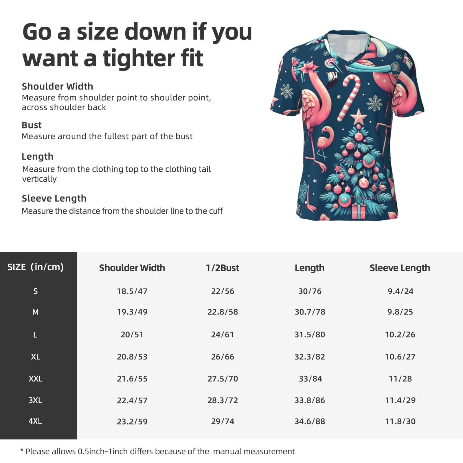 Stylish Athletic Sports Jersey Flamingo-Christmas-Snowflake Men's Rugby Jersey 4X-Large