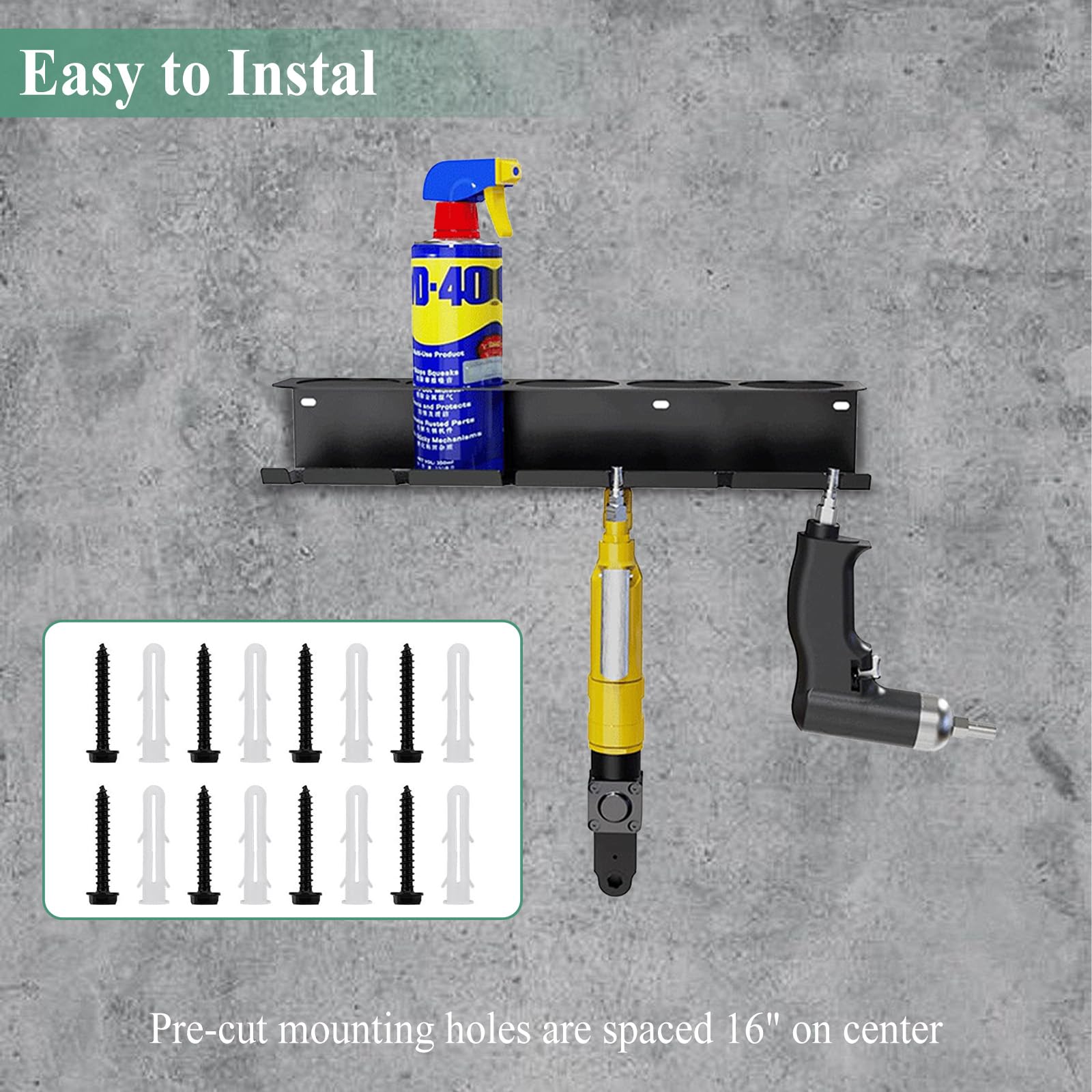 Porta Bombolette Spray, 2 Pezzi Portabottiglie Spray da Parete, Supporto per Bombolette Spray da Parete Porta Bombole Rack per Garage, Negozio