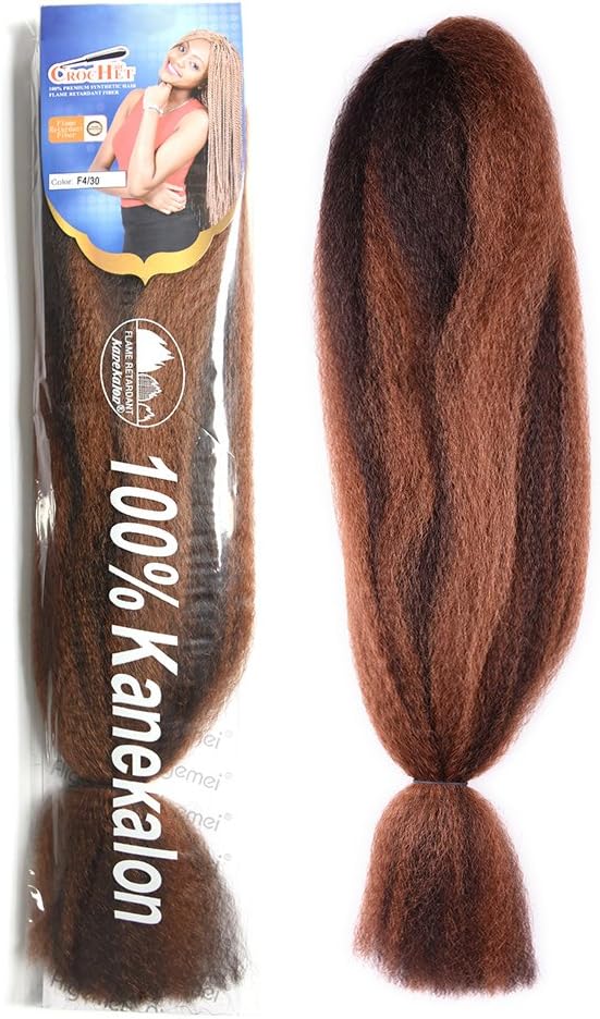 100% kanekalon jumbo braid hair extension 48inch pression braid crochet 57g feel me hair (48inch, F4/30)