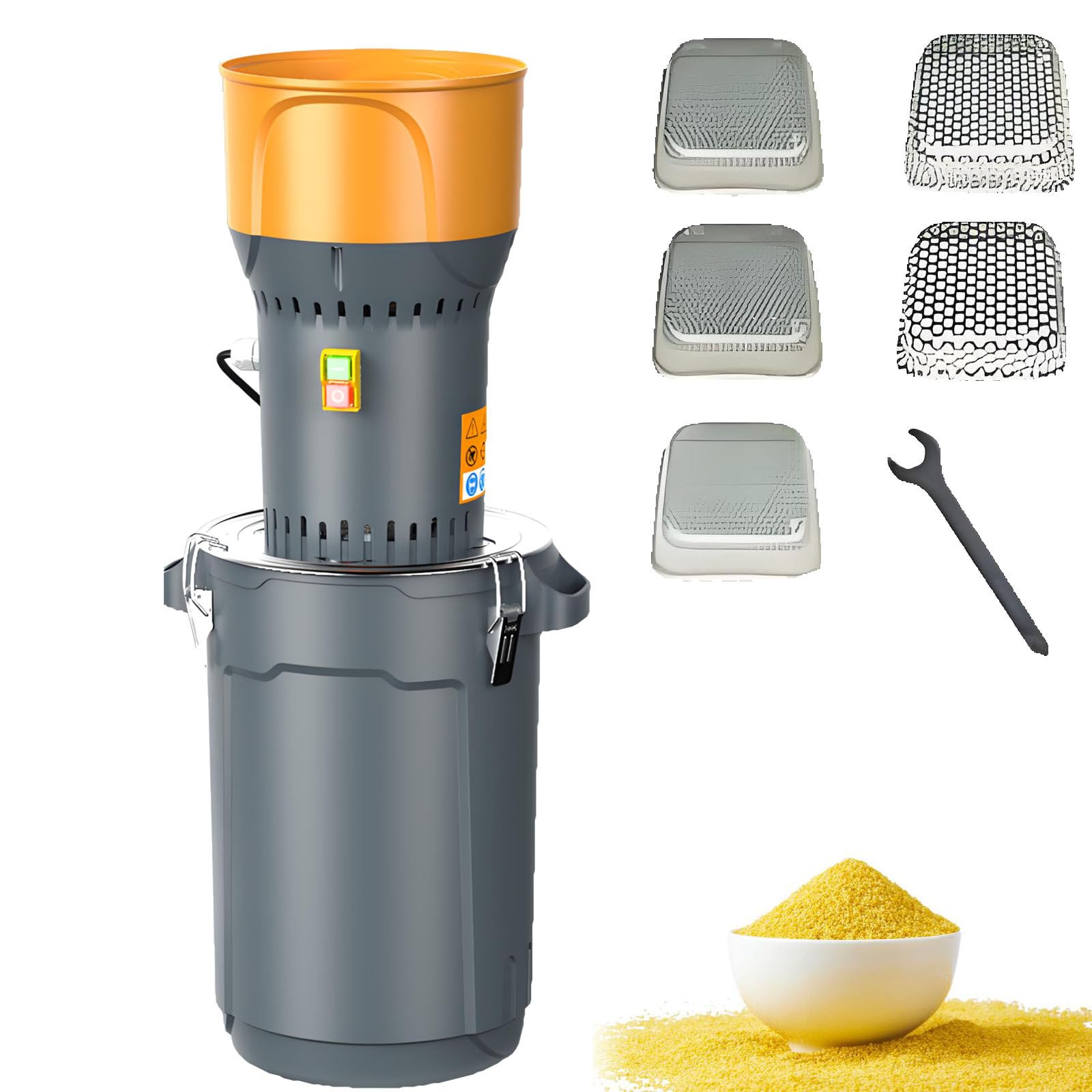 Moulin à grains électrique pour aliments du bétail avec 5 tamis