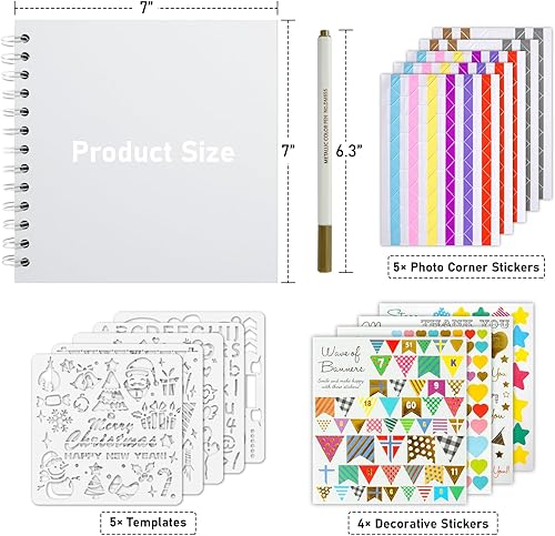 Vista 40 de Gotideal Álbum de recortes de bricolaje, papel para manualidades, álbum de fotos de boda y aniversario, álbum de recortes familiar, accesorios