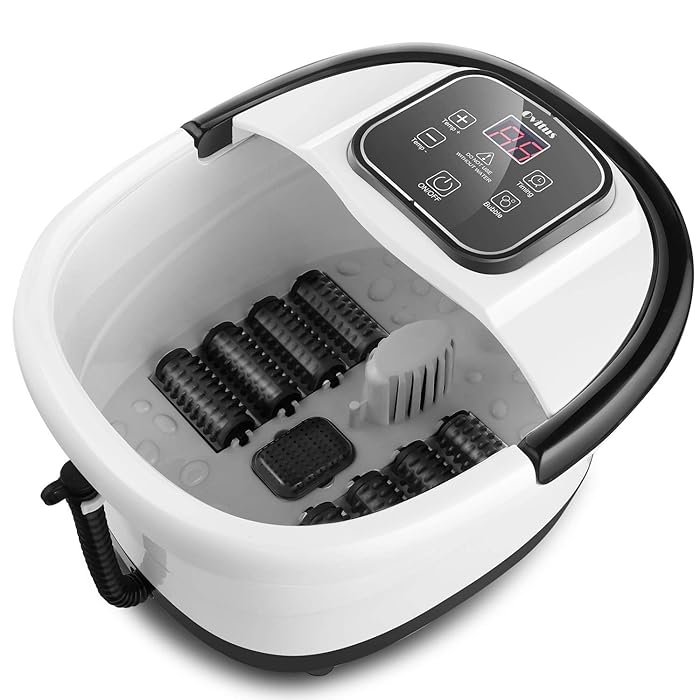 Buy Foot Spa Bath Massager with Heat, Bubble Jets and 8 Removable Long