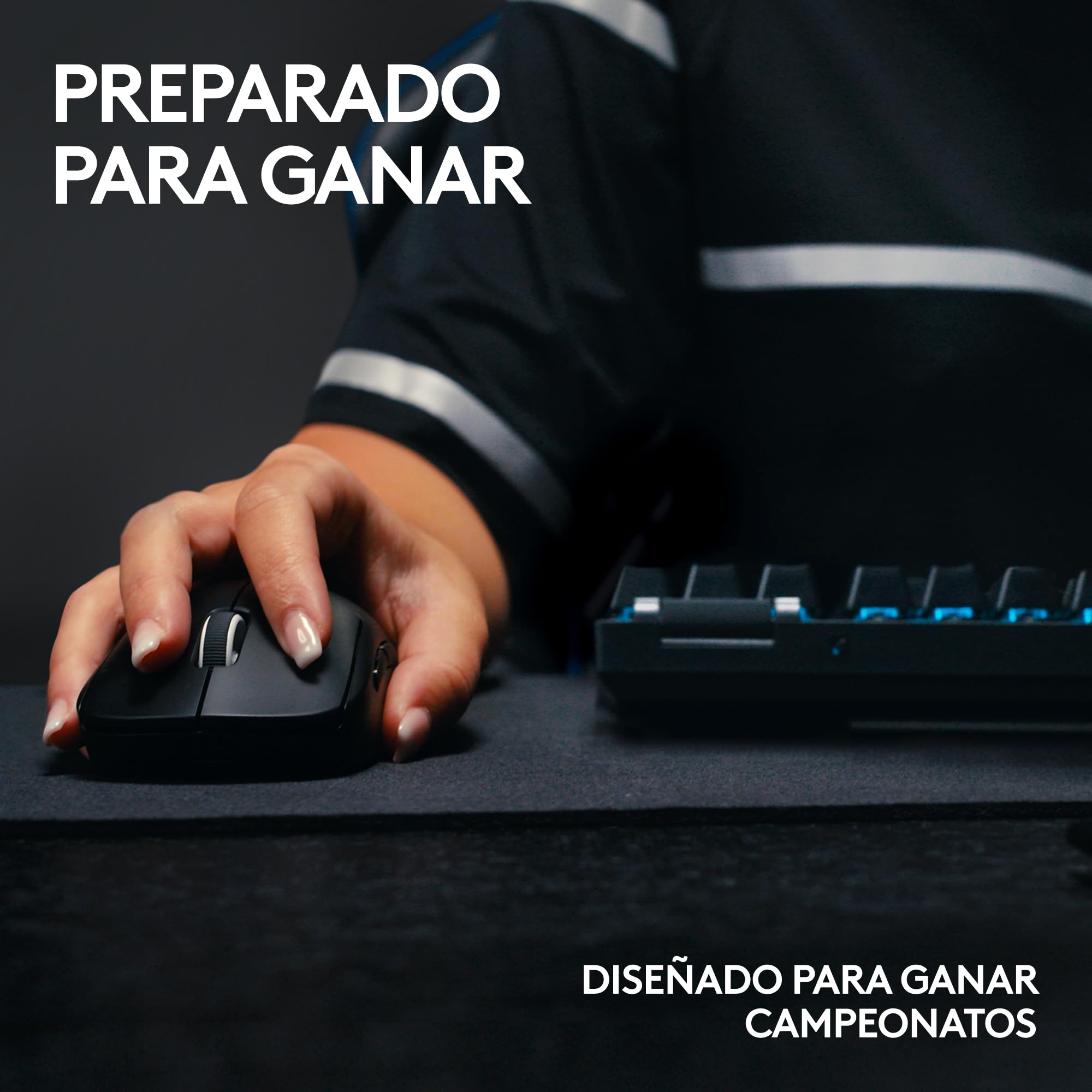 Logitech G Pro X TKL Lightspeed, Teclado inalámbrico para Gaming, ultraportable, sin sección numérica, RGB LIGHTSYNC, Teclas de PBT, interruptores táctiles (GX Brown), QWERTY Español, PC - Negro