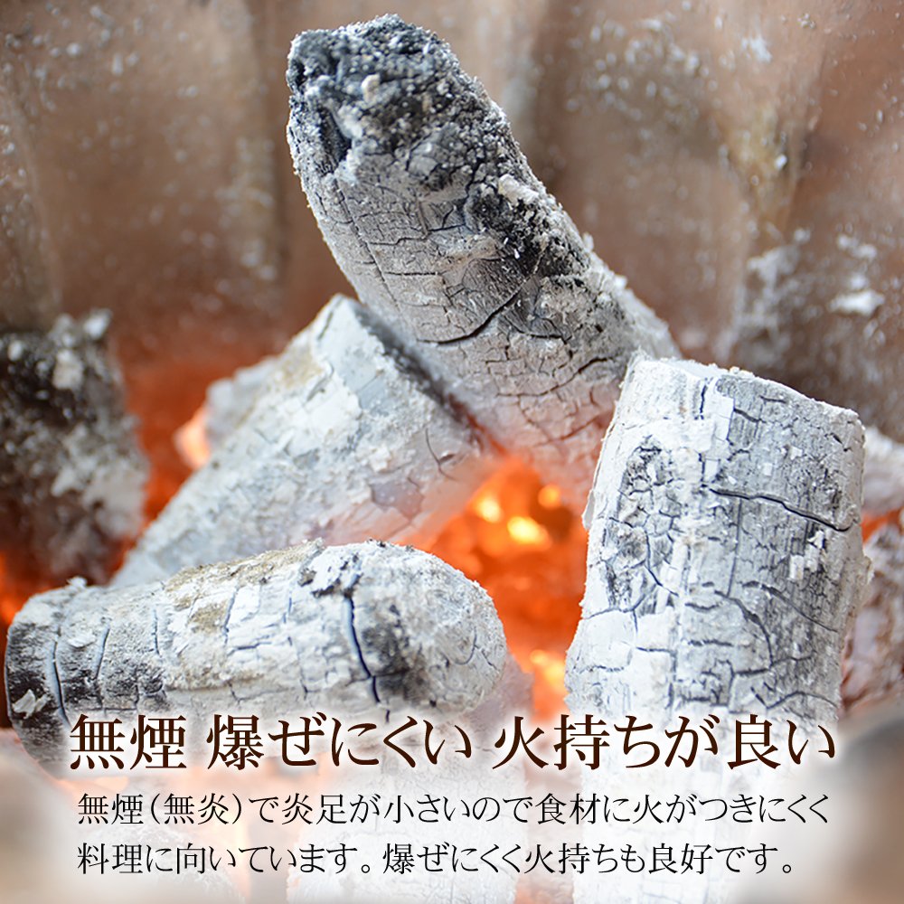 Amazon.co.jp: 舎房窯 みかん木からつくる爆ぜにくい炭 柑炭 Aランク