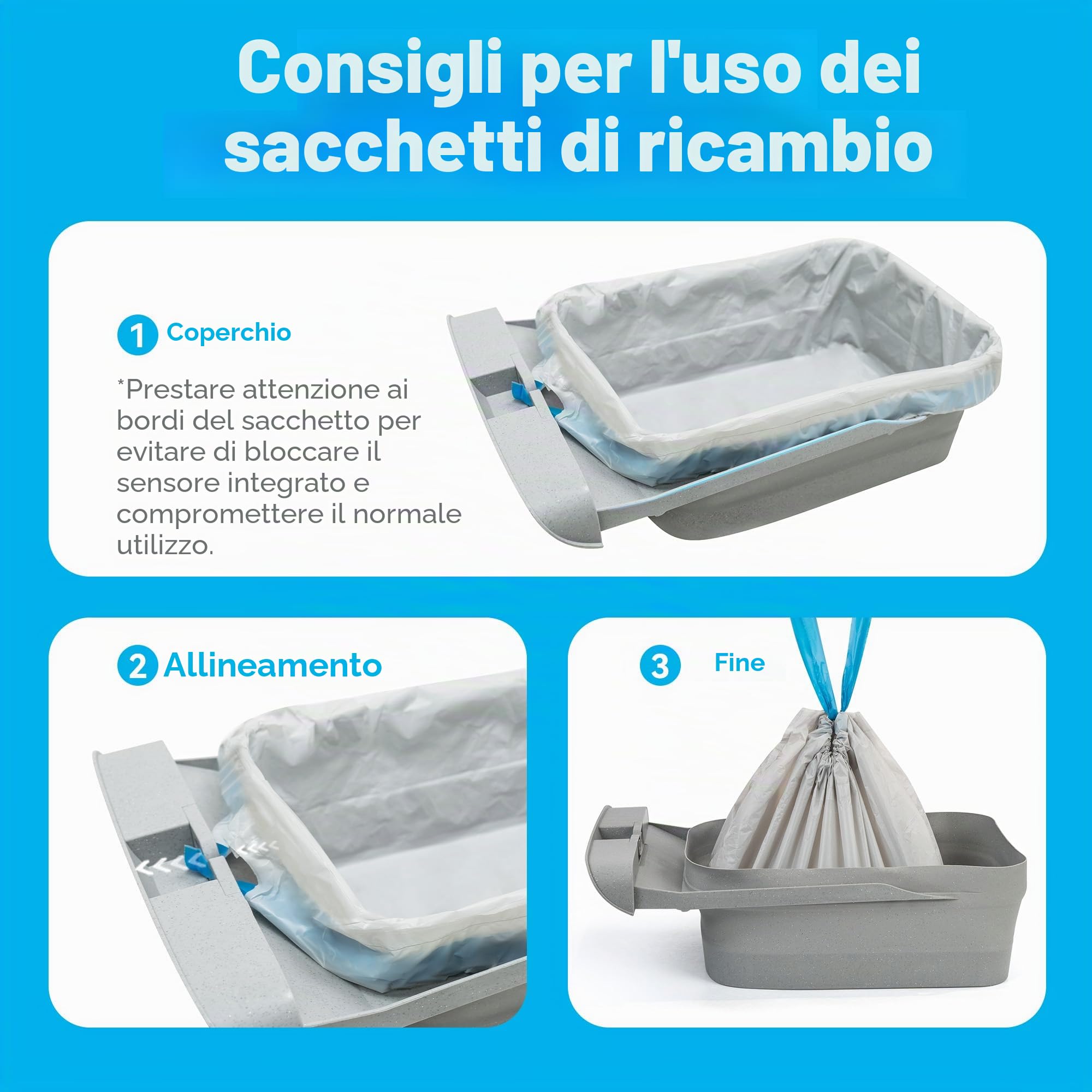 M1 Lettiera Gatto Autopulente Aperta Grande XXL (M1/ M1 Lite Sacchetti Lettiera Gatto)