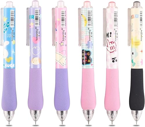 Miniatura 2 de Bolígrafos de gel retráctiles Unvoltage Gel Ink Rollerball Set de 6 bolígrafos de tinta negra de 0.020 in