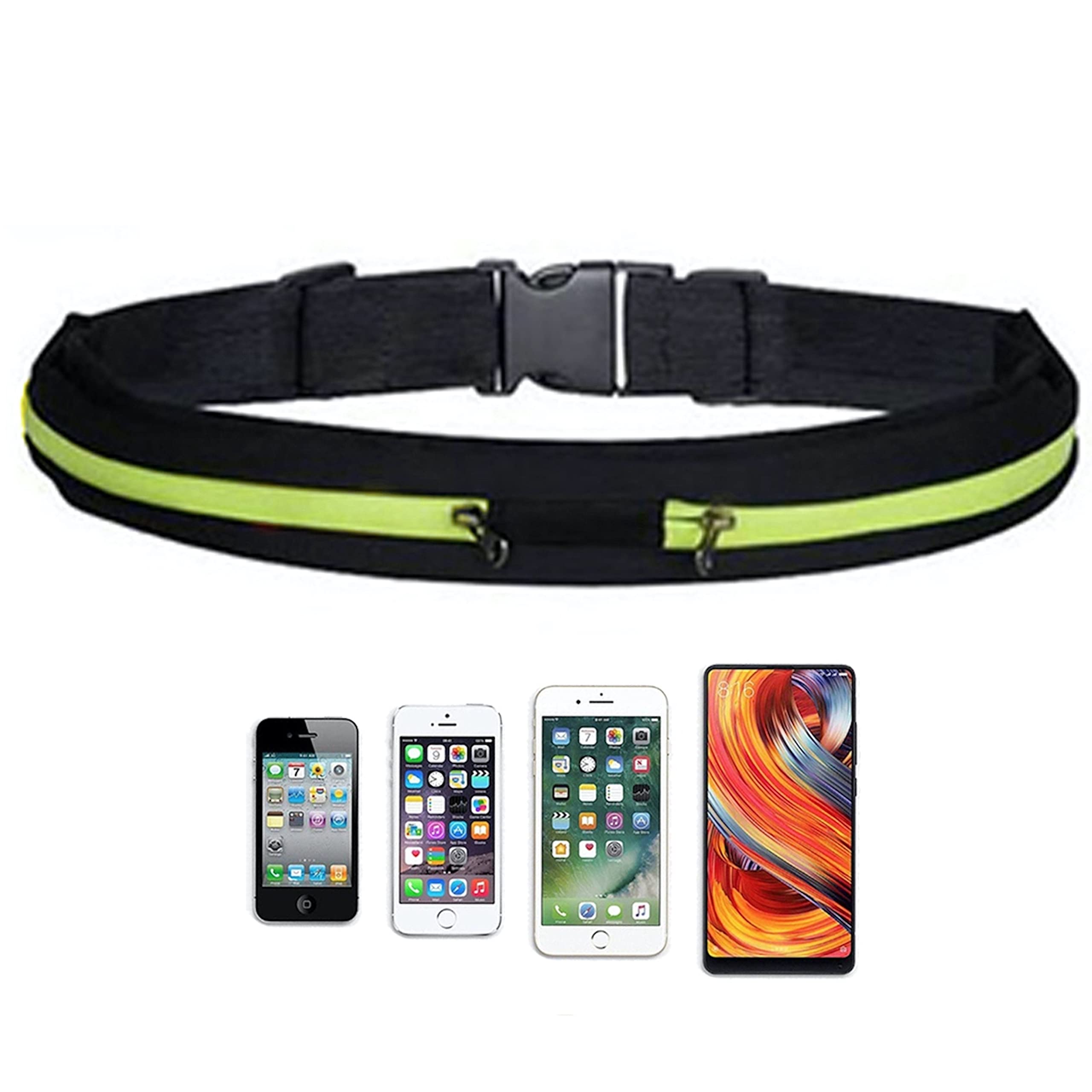 Buy Running Belt Mobile Phone Holder Bum Bag, Womens Mens Dual Pocket Expandable Adjustable