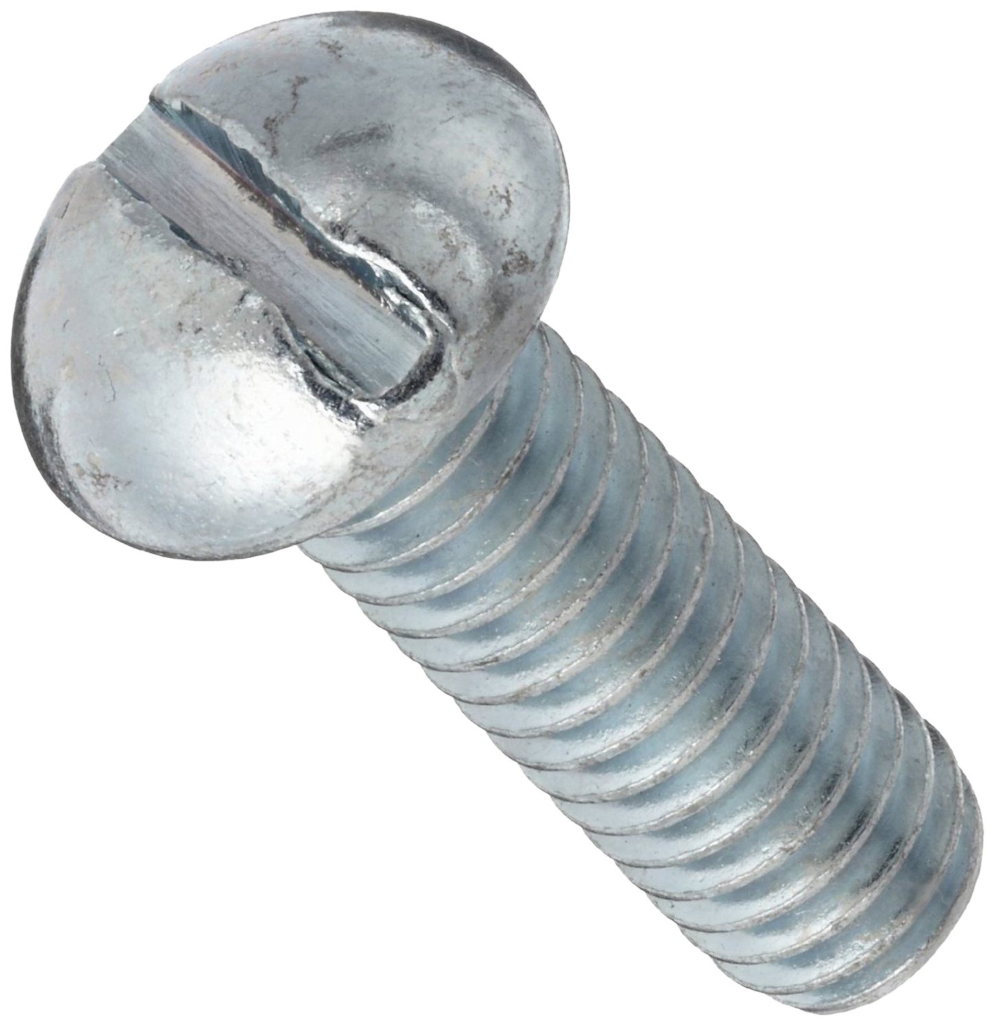 Small Parts Steel Machine Screw, Zinc Plated Finish, Round Head, Slotted Drive, Meets ASME B18.6.3/SAE J82, 1/4" Length, Fully Threaded, #6-32 Threads (Pack of 100)