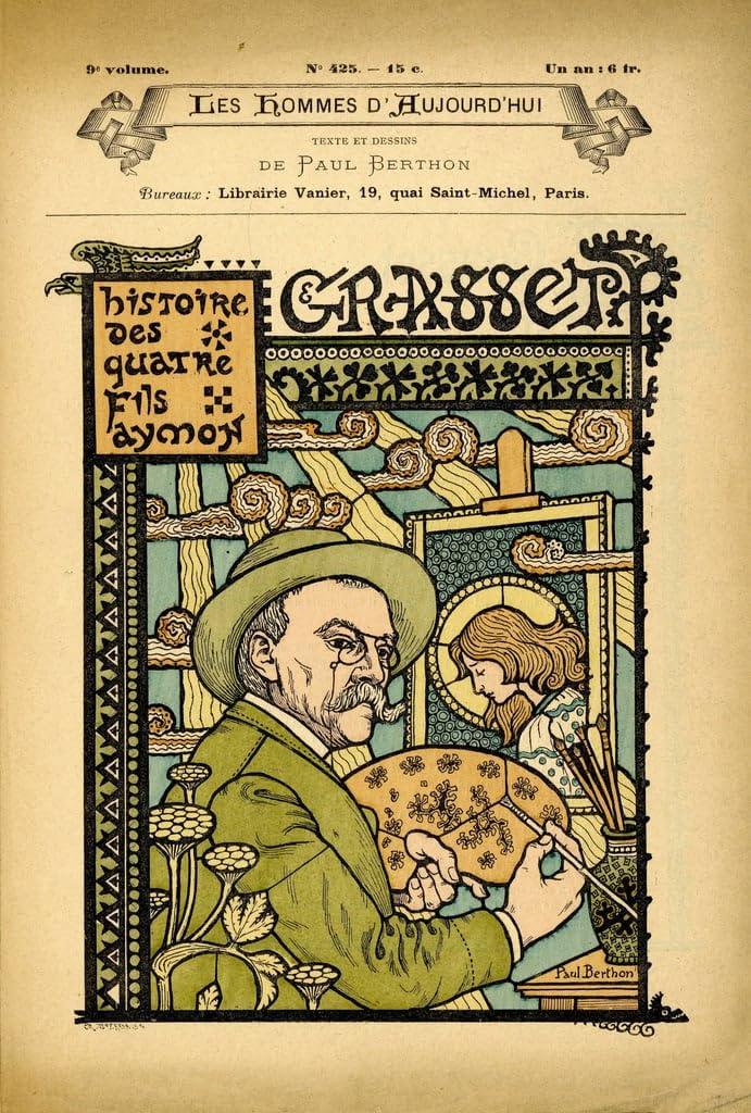 Eugène Grasset Cartel Retro para Decoración Pared de Dormitorios y Estudios Creativos 60x90 5