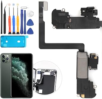 Earpiece Speaker for iPhone 11 Pro Max Ear Speaker Replacement with Light Proximity Sensor Flex Cable Assembly with Repair Tools