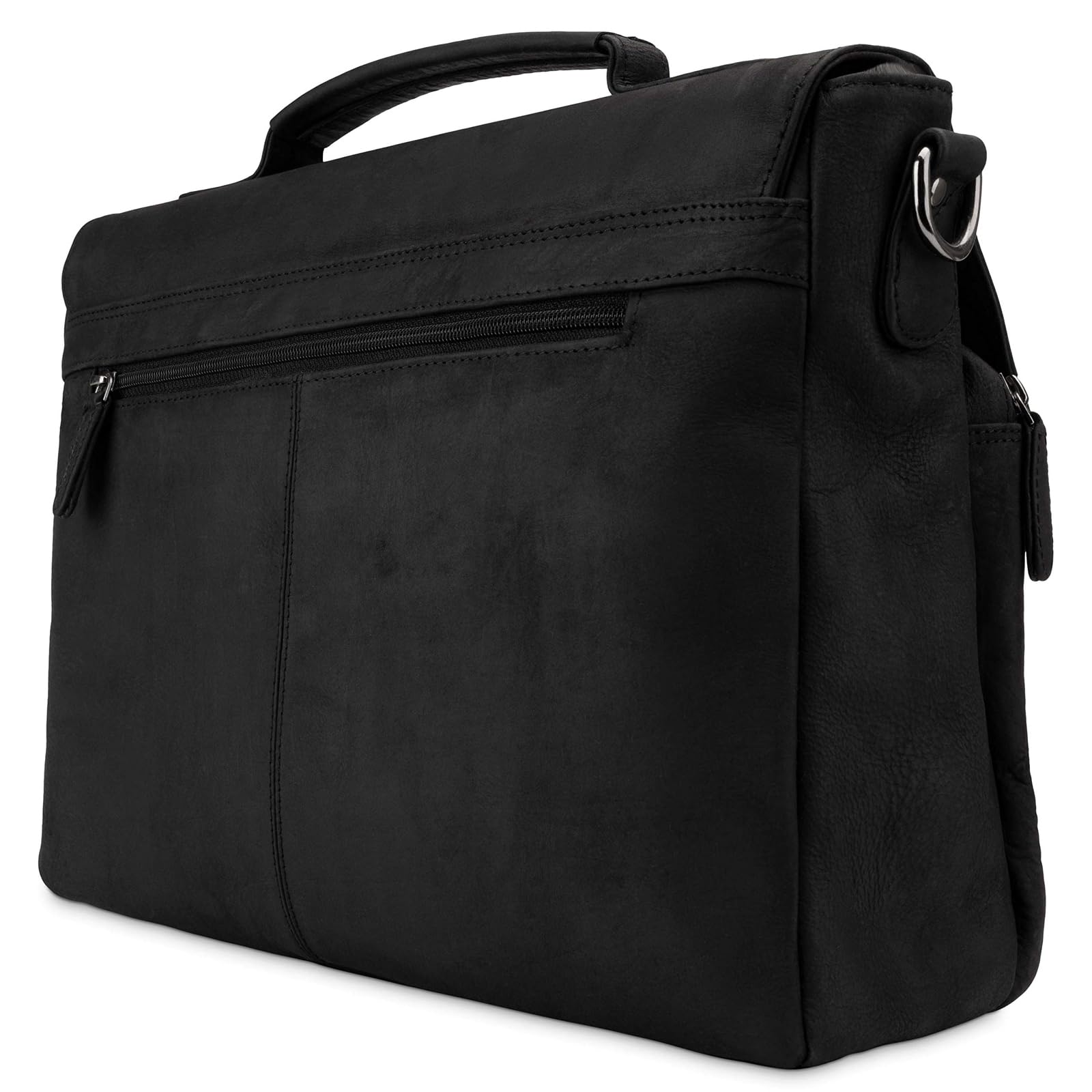 LEABAGS Bolso para Hombres y Mujeres | Bolsa de Portátil de Cuero Genuino 15 Pulgadas | Bolso Bandolera con Correa | Bolso de Hombro | Bolsa Mensajera | Bolsa de Trabajo