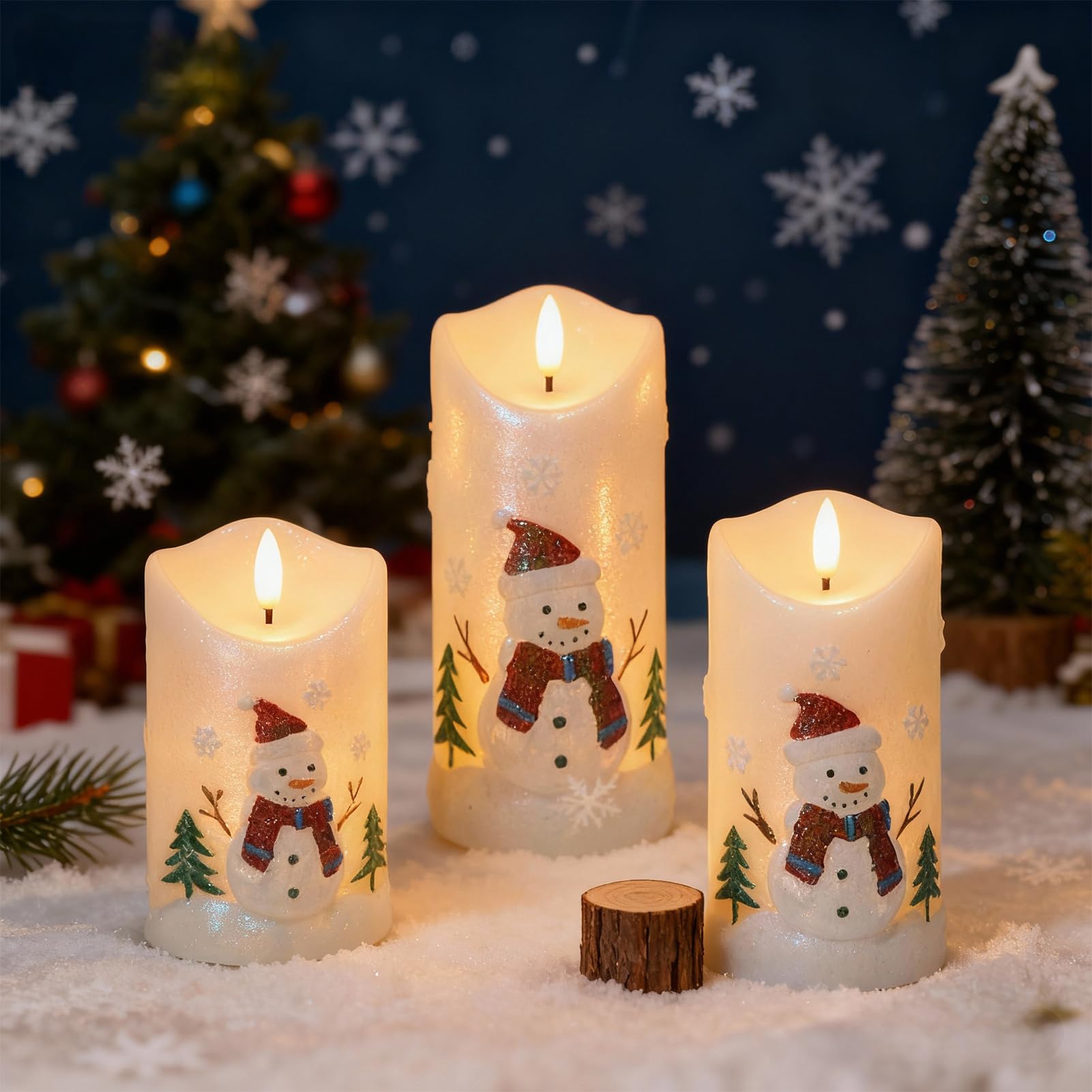 Amazon.com: DRomance Snowman Flameless Candles Battery Operated