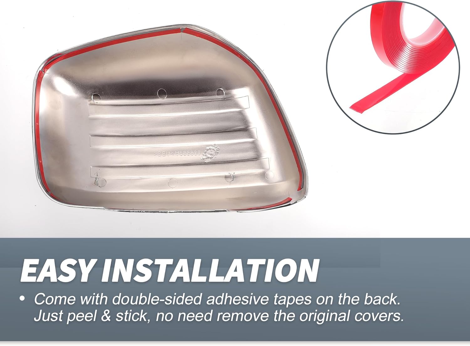 X AUTOHAUX Pair Car Rear View Driver Passenger Side Mirror Cover Cap Overlay Chrome Plated for Nissan NAVARA D40 Frontier 2007-2014 Mirror Guard Covers Exterior Decoration Trims