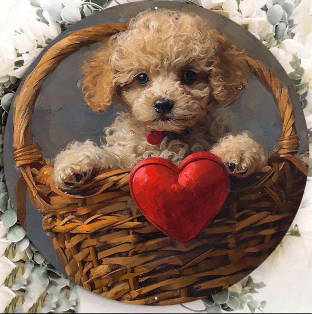 Amazon.co.jp: ブリキ看板（トイプードル 犬雑貨）ウェルカムボード