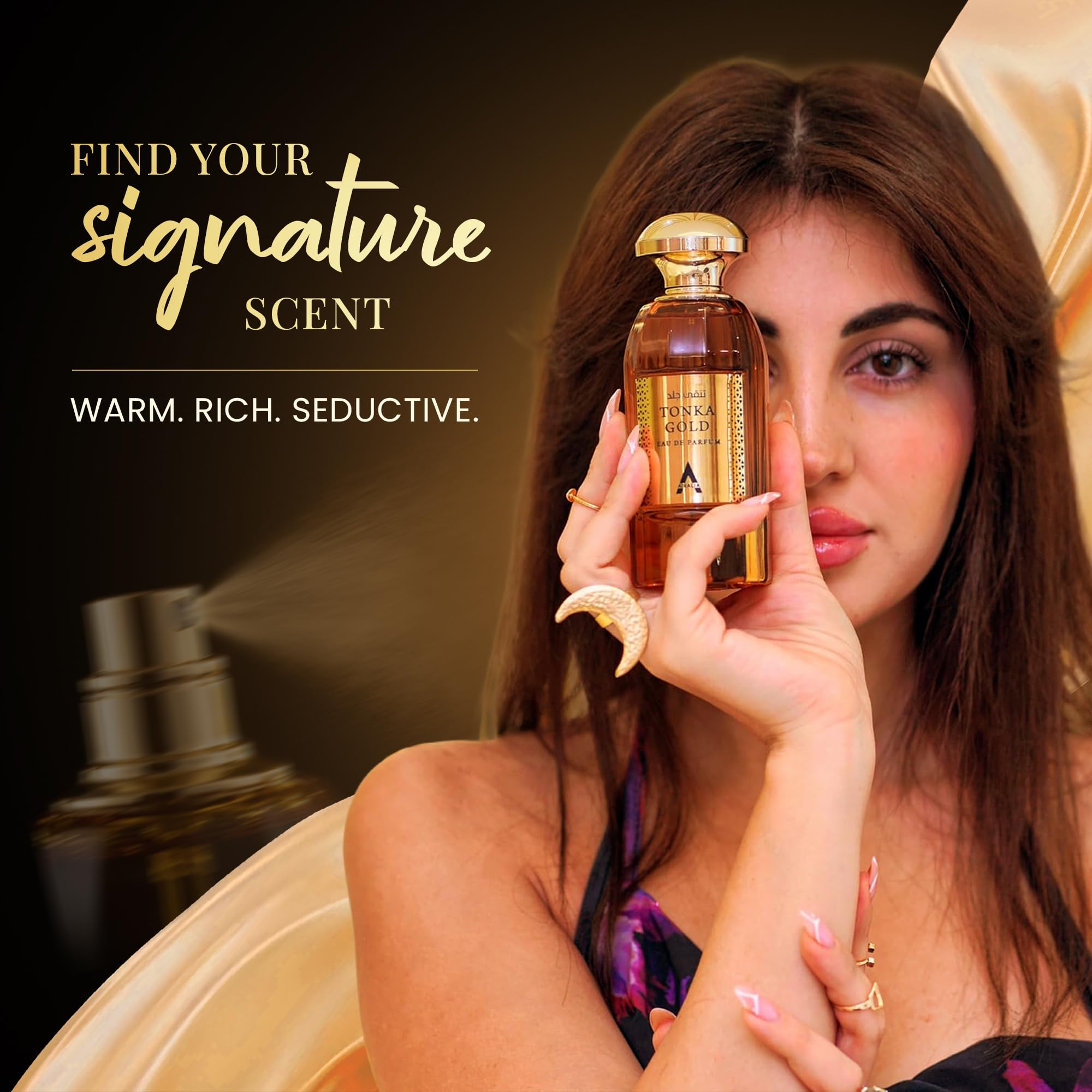 Atralia Tonka Gold Eau de Parfum 100ml – Warm, Spicy Scent | Warm