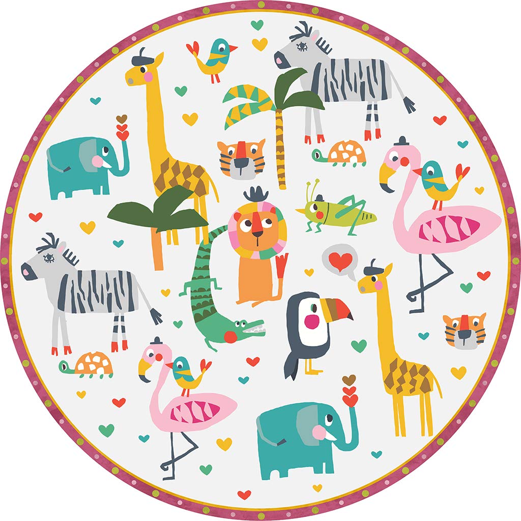 Vilber Kids, Alfombra Vinilo Infantil. Selva Color 10. Diámetro 78 cm