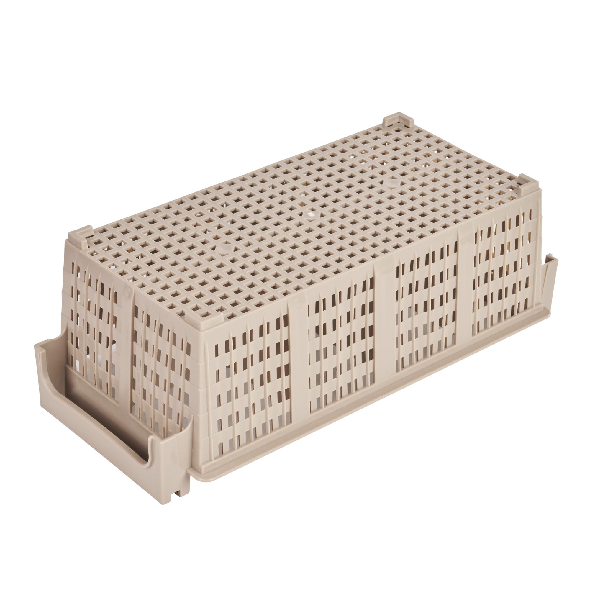 Restaurantware Clean Tek Égouttoir à vaisselle professionnel en polypropylène marron robuste avec 8 compartiments, porte-couverts durable pour restaurants, cuisines, cafétérias et plus encore