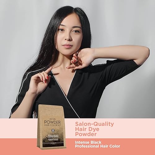 Miniatura 7 de One 'n Only Kit de tinte en polvo para el cabello, negro, color permanente en una sola aplicación, cobertura de cabello 100 % gris sin