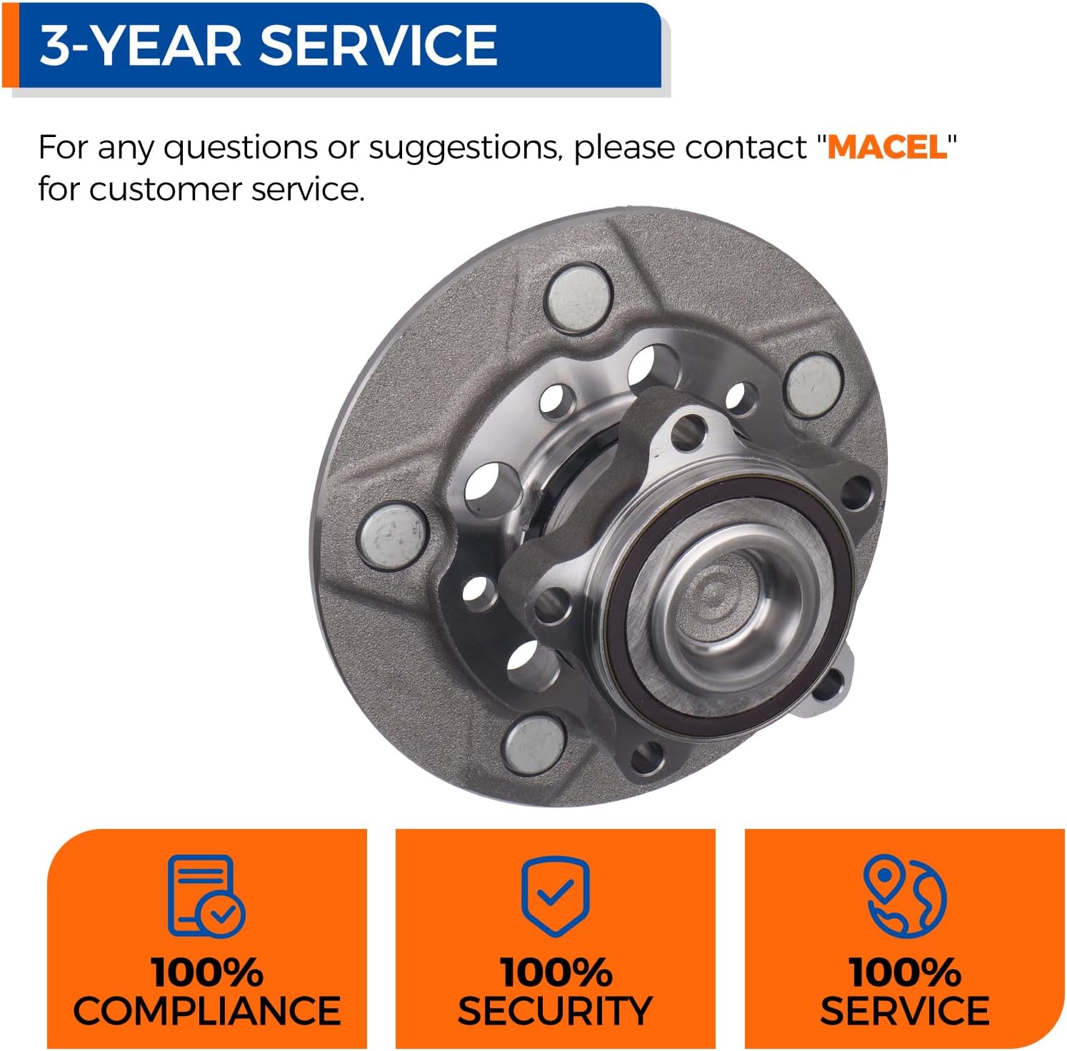 PAROD 515153 Front Wheel Bearing Hub Assembly Fit for Ford Transit-250/Transit-350/Transit-350 HD 2015-2019