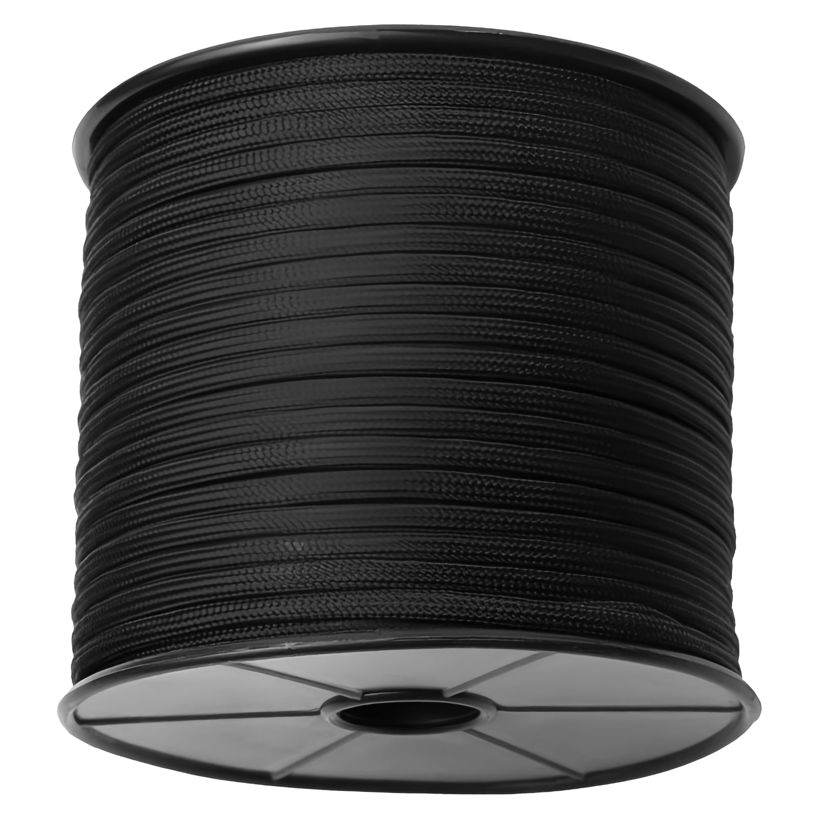 Paracord, 12-adrig, 50 m, Schwarze geflochtene Schnur zum Basteln, Angeln, Outdoor, Fixieren und Camping, PE-Angelschnur, gewachstes Seil mit Kupferdraht für Outdoor-Abenteuer