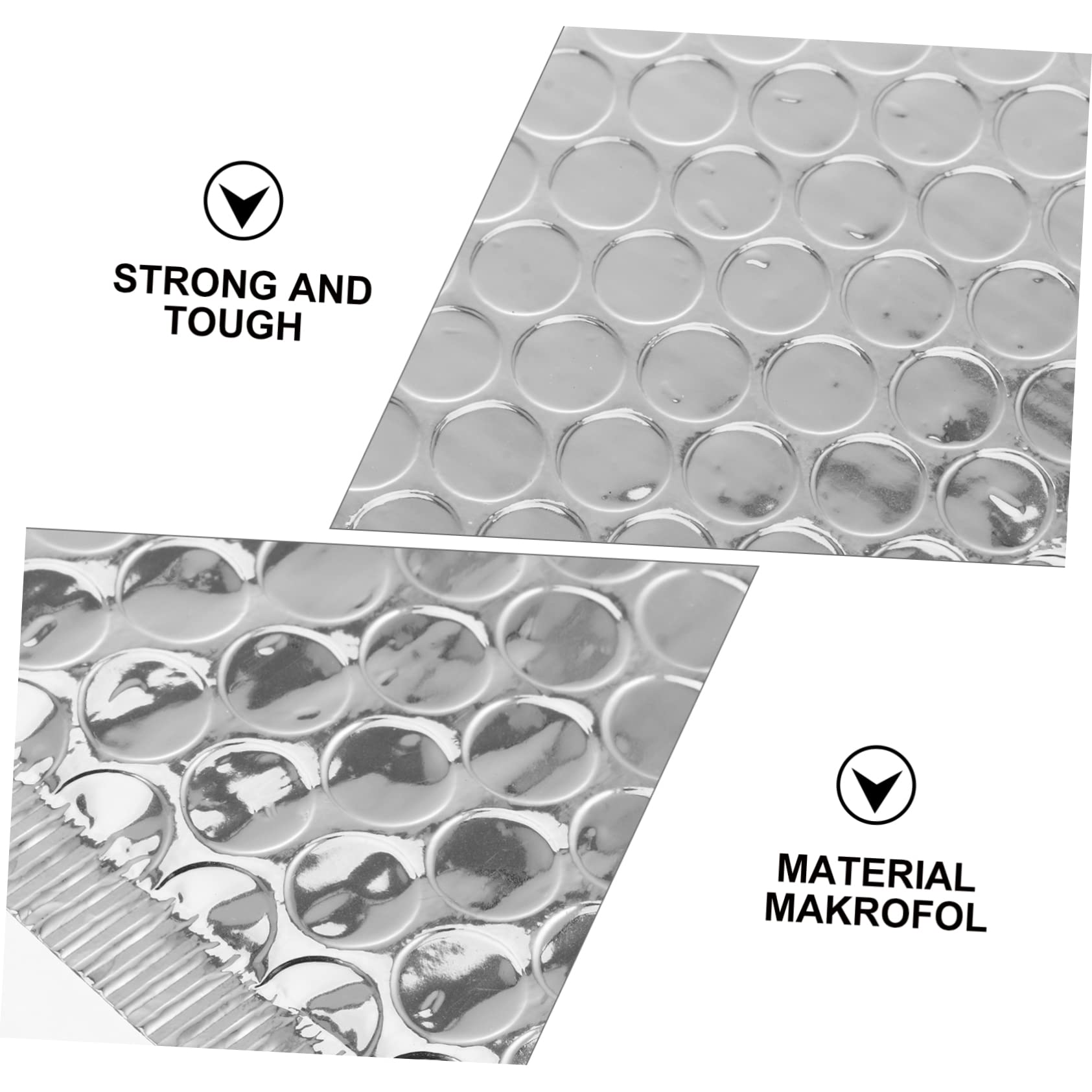 jojofuny 100 Buste Imbottite Argento in Makrofol Laminate Chiusura Adesiva per Spedizioni, per Negozi e Accessori di Moda, Confezione da 100 Pezzi