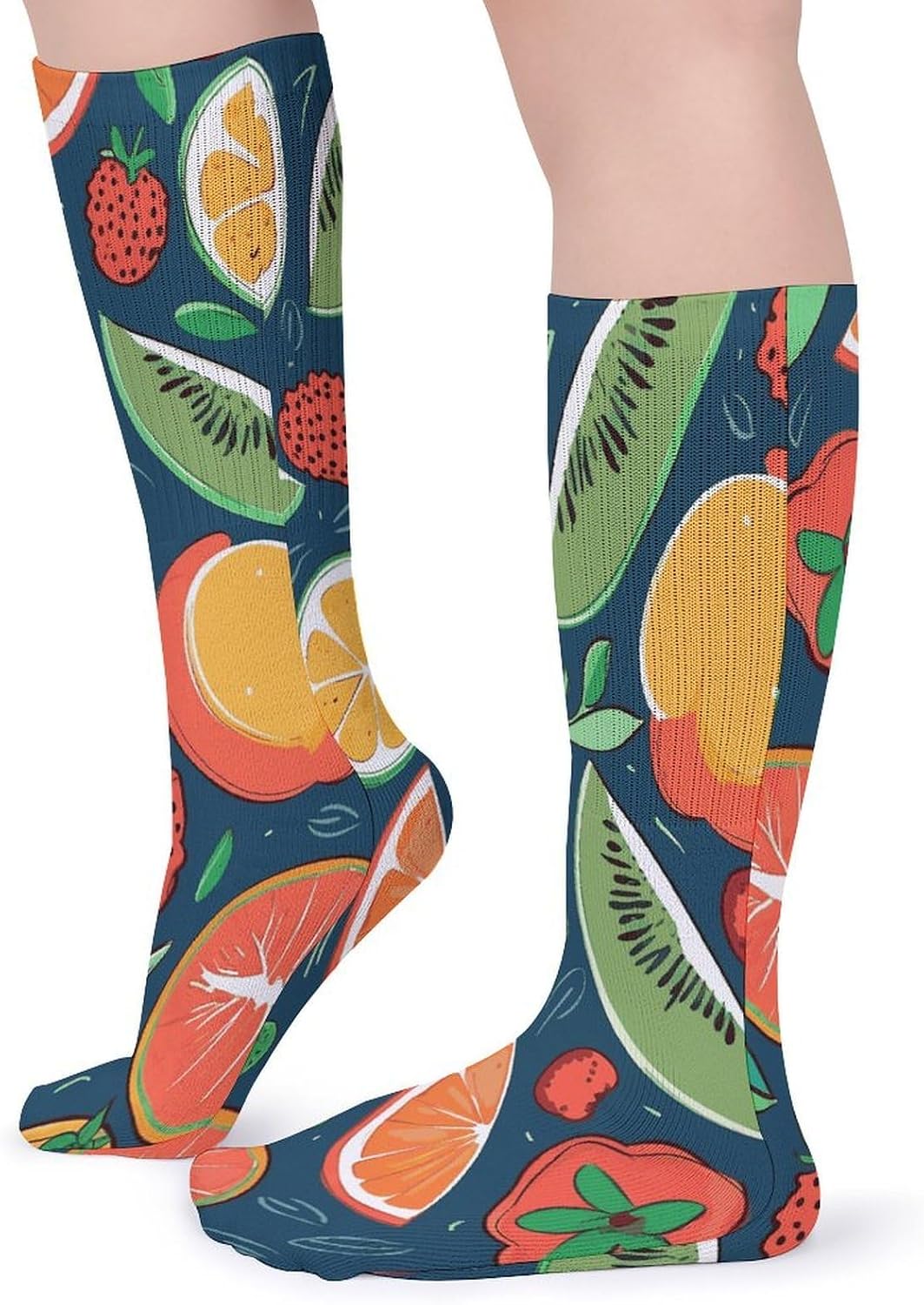 Fruits Pattern Stocking - Cute Casual Long Athletic,Crew Sock for Men Women,Running Socks Soft Breathable for Gift