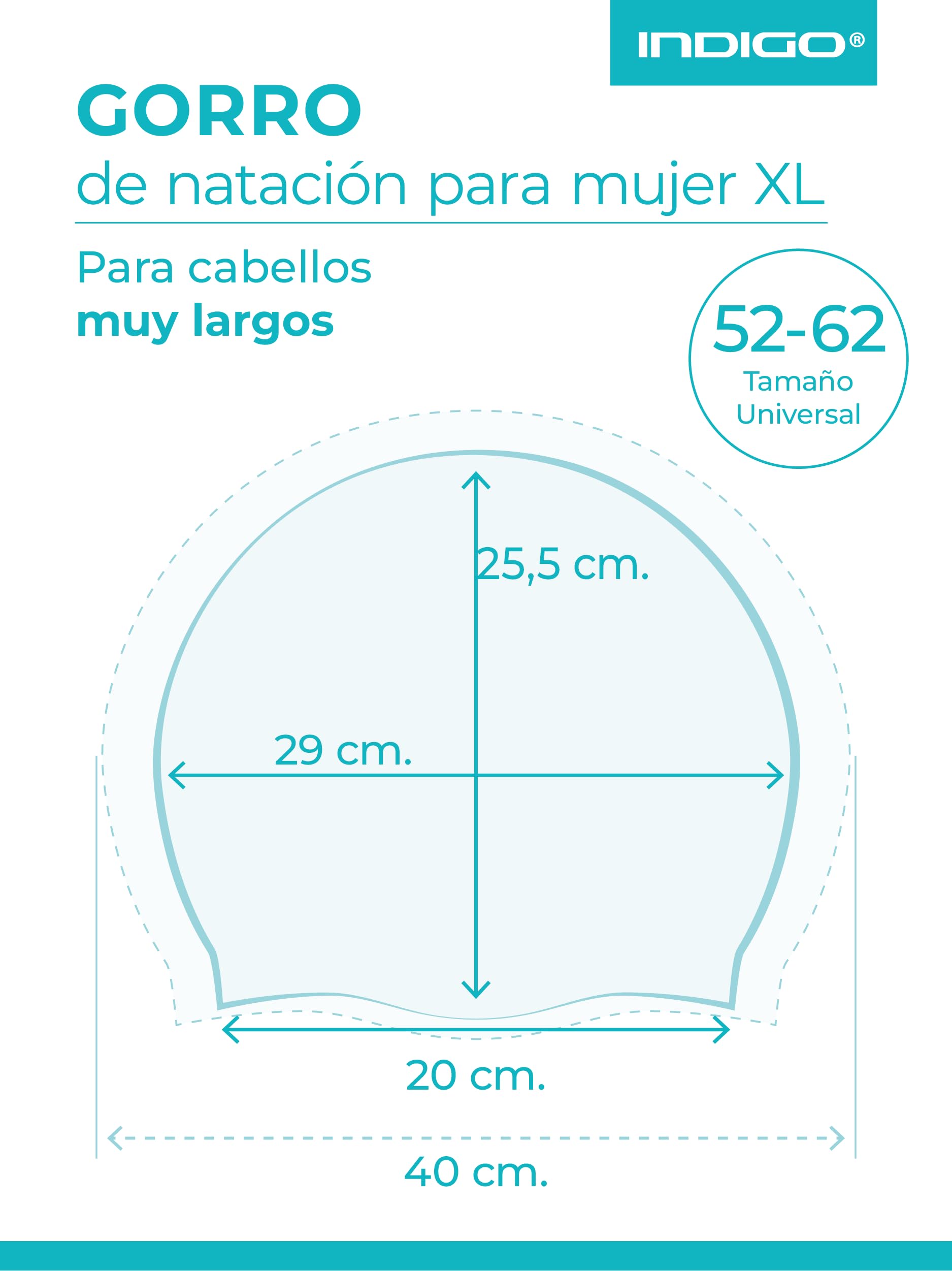 DRUNA Gorro de Natación Silicona Extra Grande Impermeable para Cabellos Largos