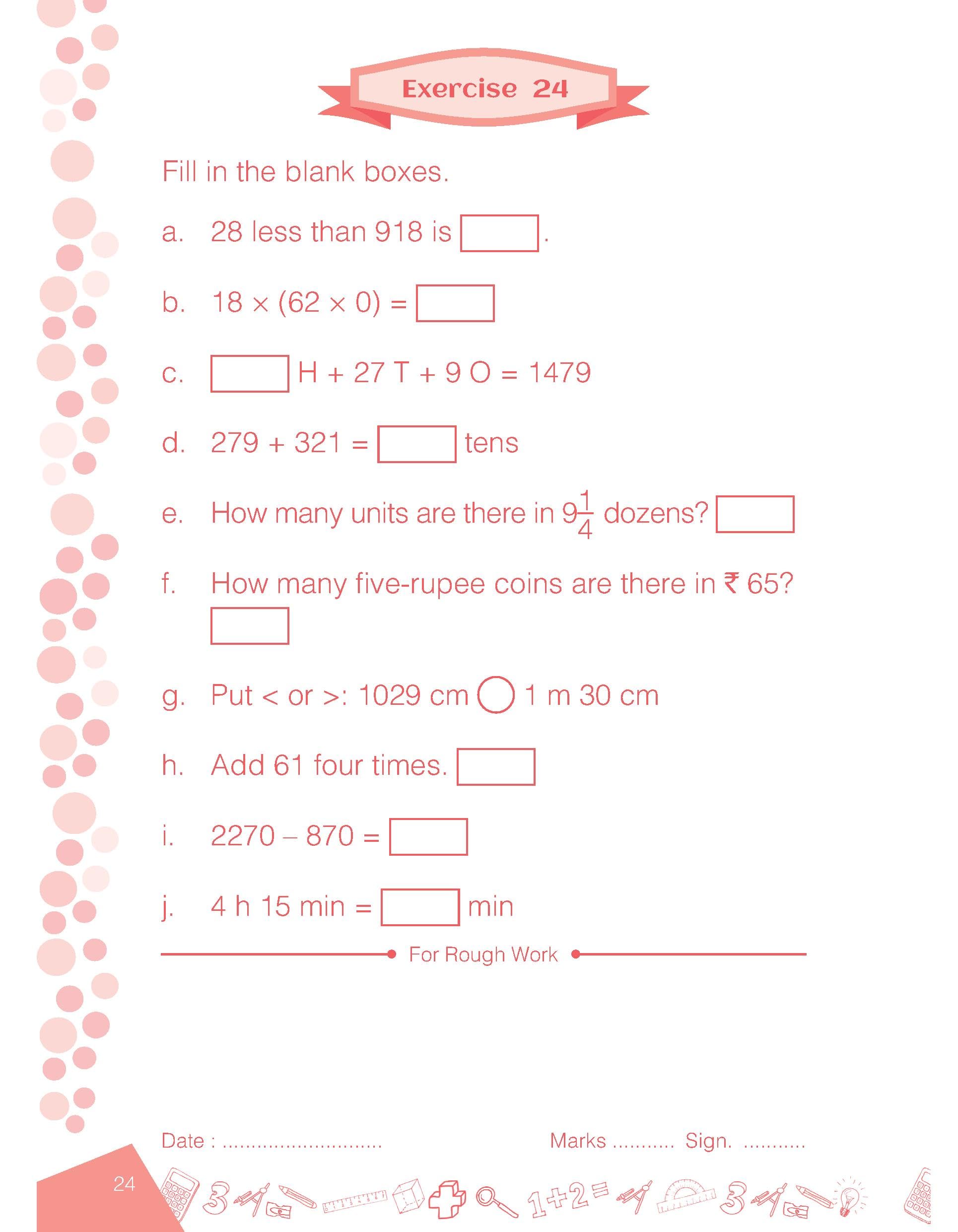 EXERCISE IN MENTAL ARITHMETIC 2018 Cl 4 1