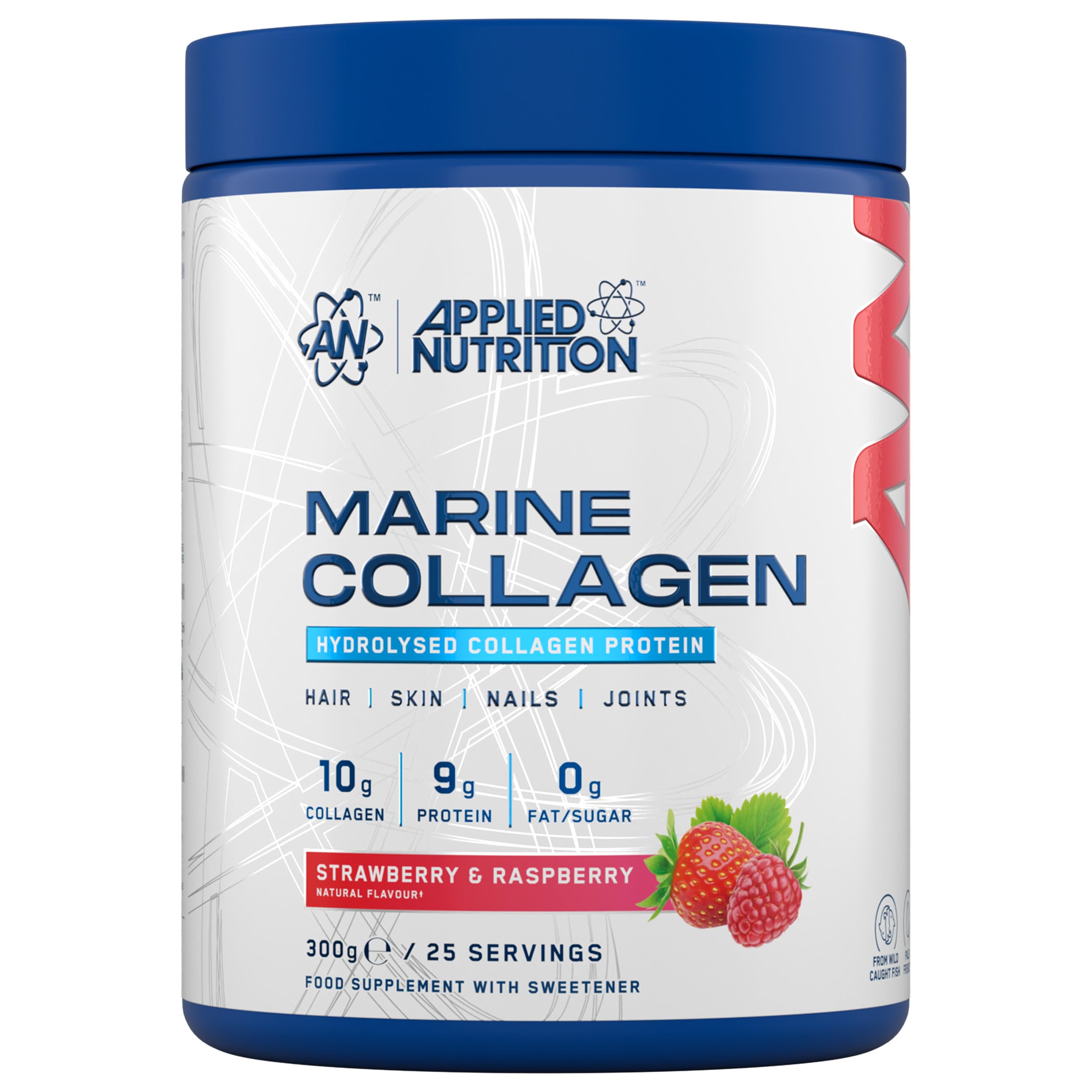 Applied Nutrition Marine Collagen - 300 Grams - Strawberry Raspberry
